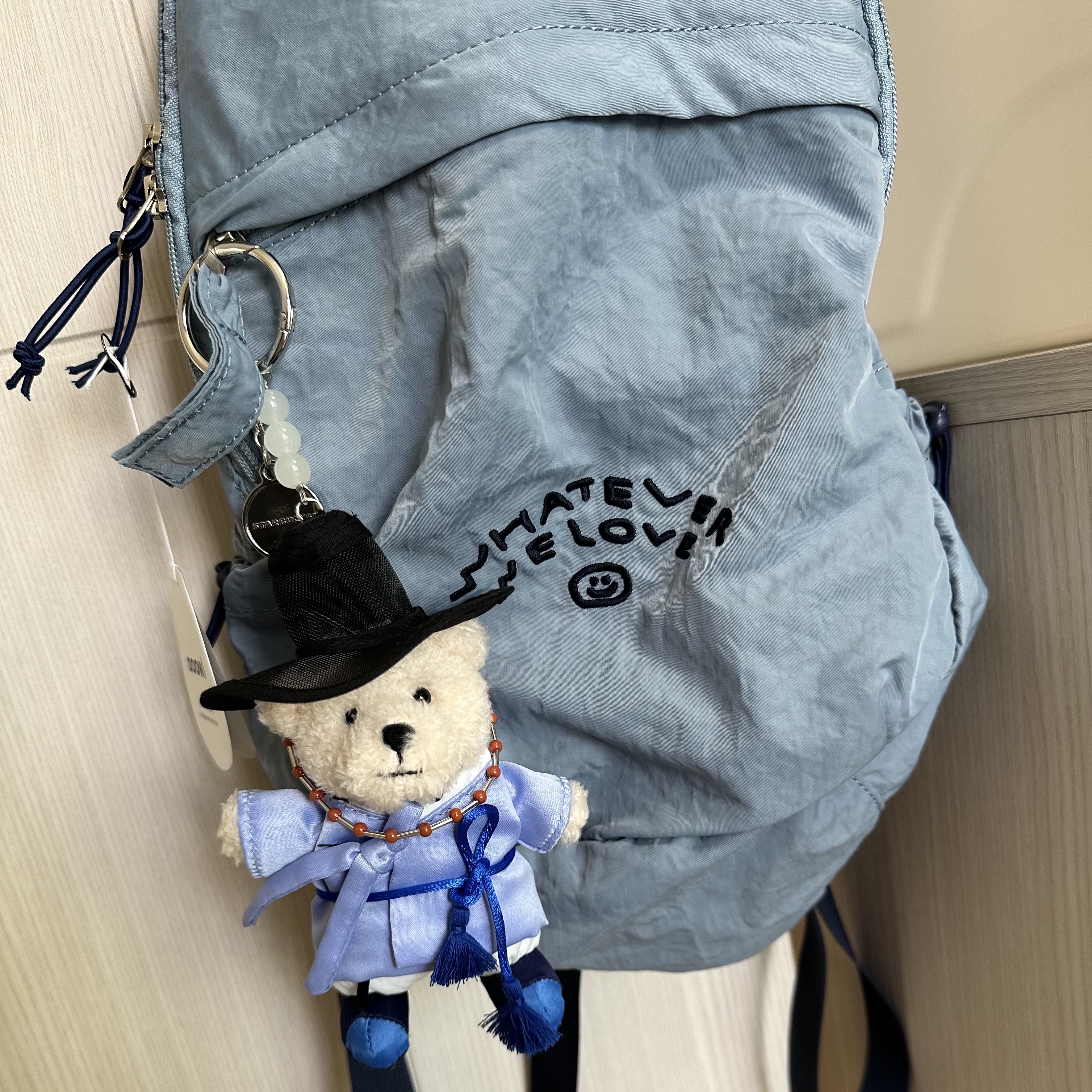 Starbucks Hojakdo Bearista Keychain 착용 스타일 - 1