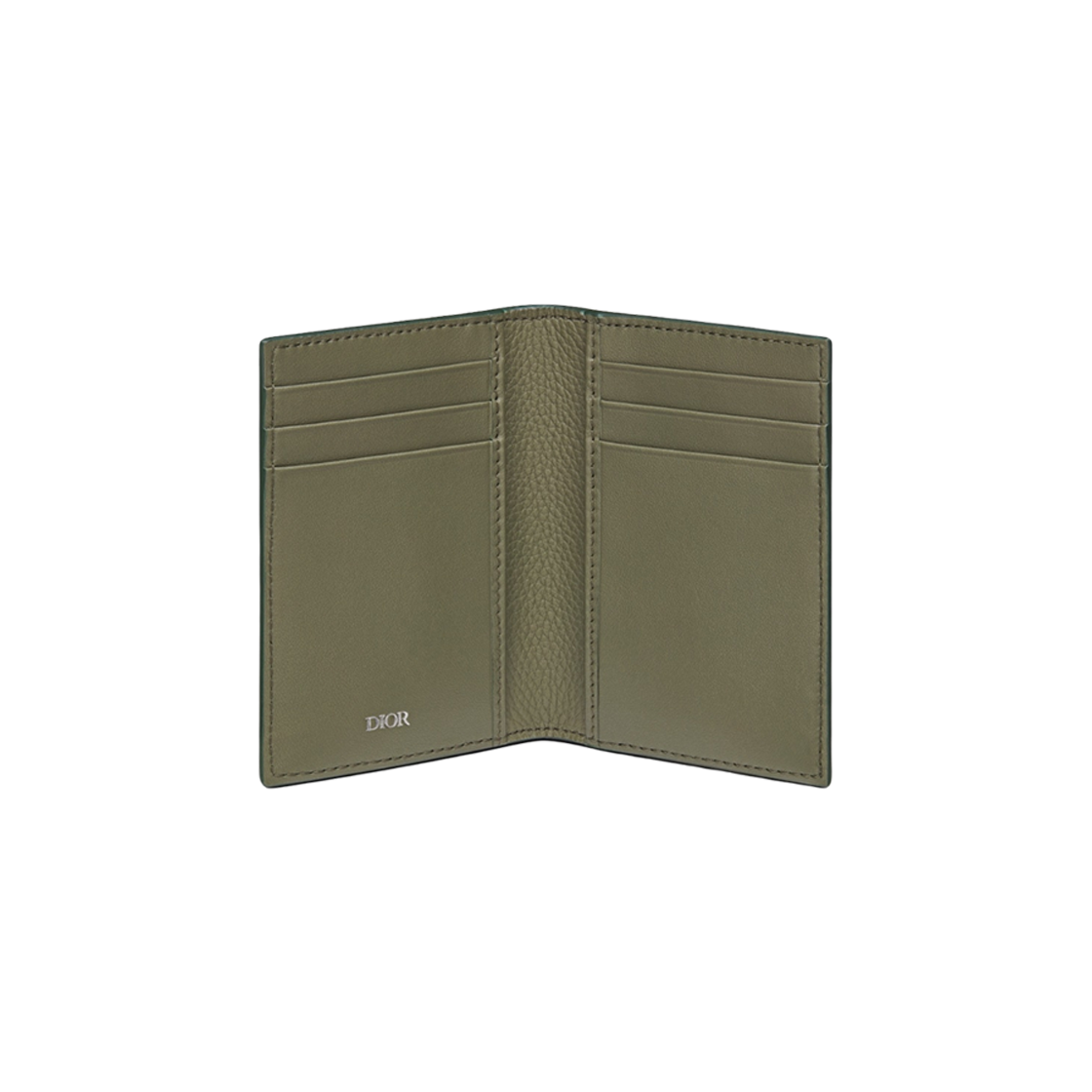 Dior CD Icon Vertical Bifold Card Holder Khaki 상세 이미지 3