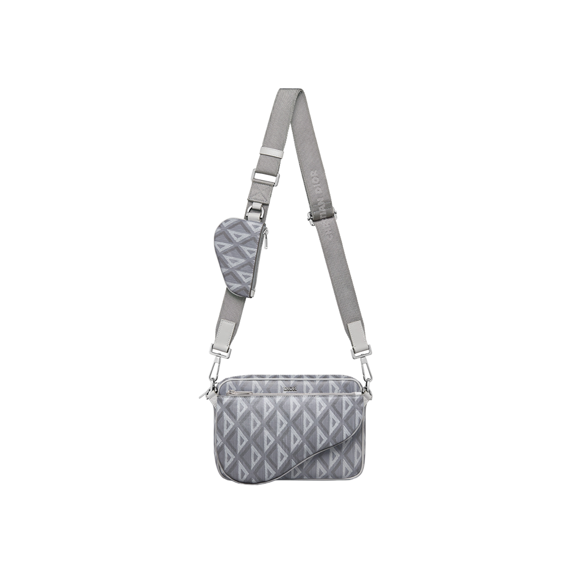 Dior Saddle Triple Pouch Gray CD Diamond 상세 이미지 3