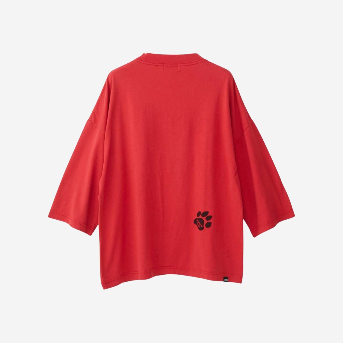 (W) Hysteric Glamour Fire Bear Oversized 8/10 Sleeve T-Shirt Red 상세 이미지 2