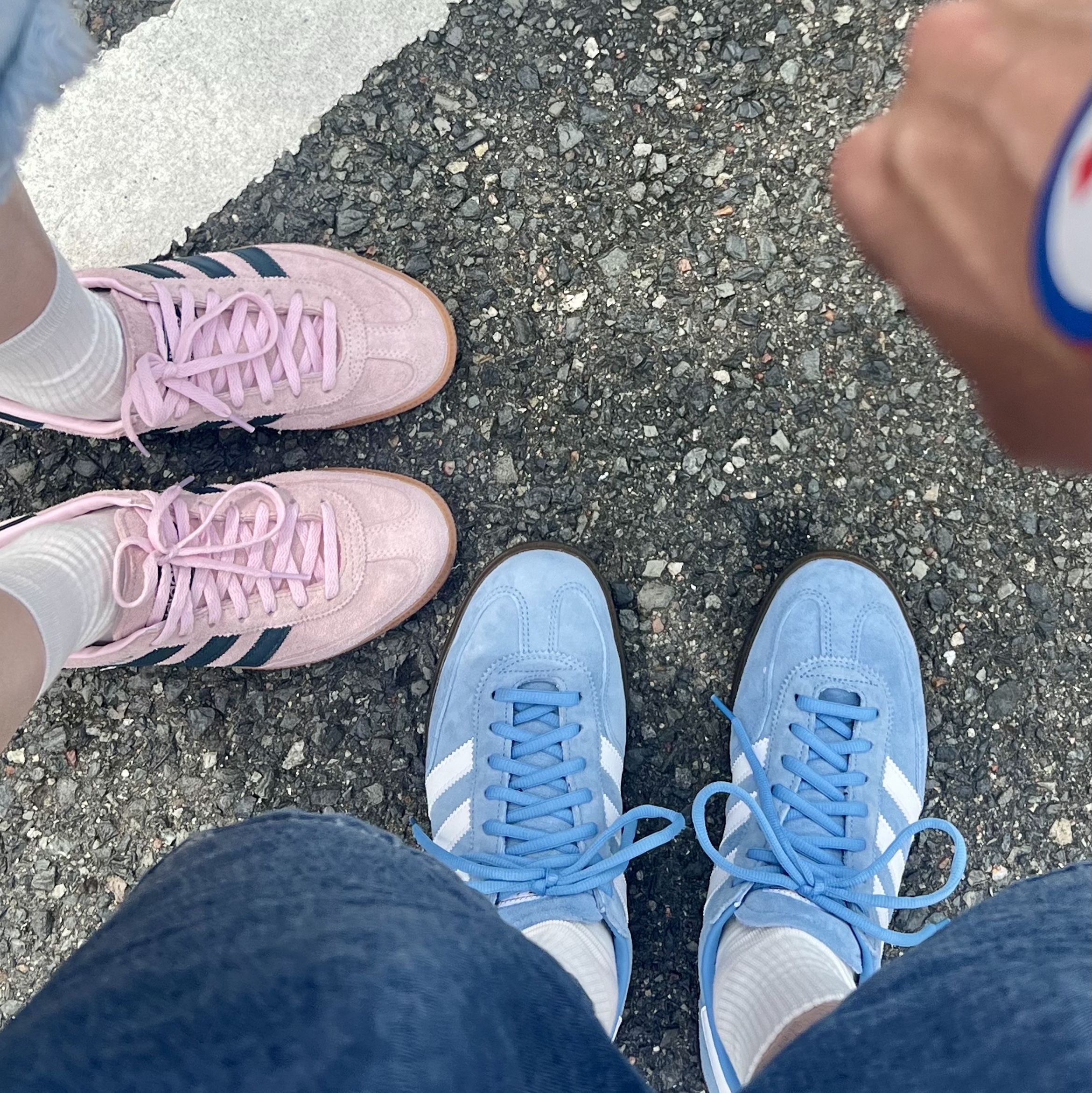Adidas Spezial Handball Light Blue, (W) Adidas Spezial Handball Clear Pink 착용 스타일