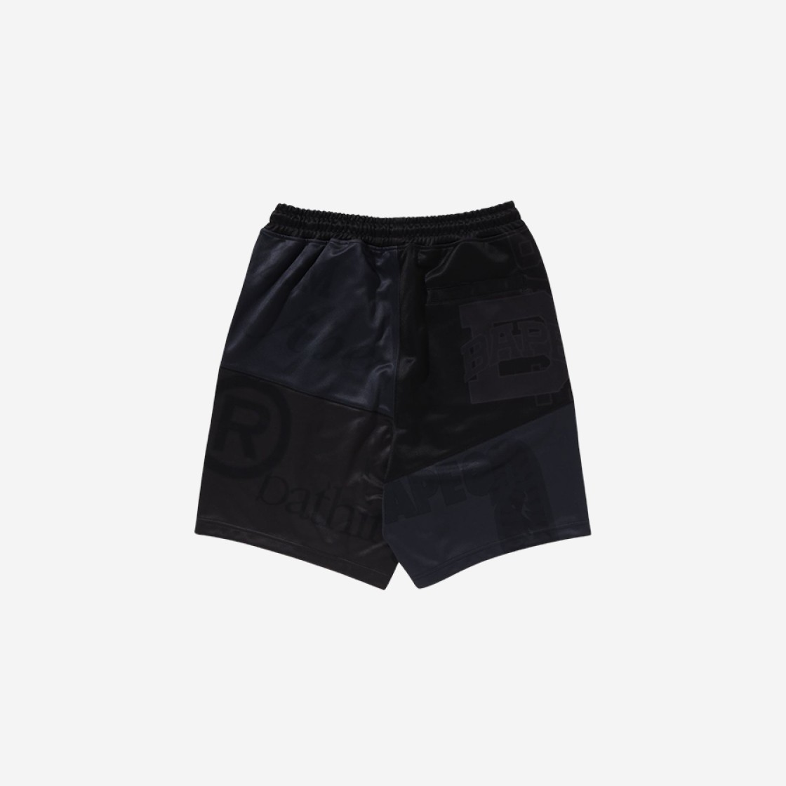 BAPE Patchwork Basketball Shorts Black 상세 이미지 2