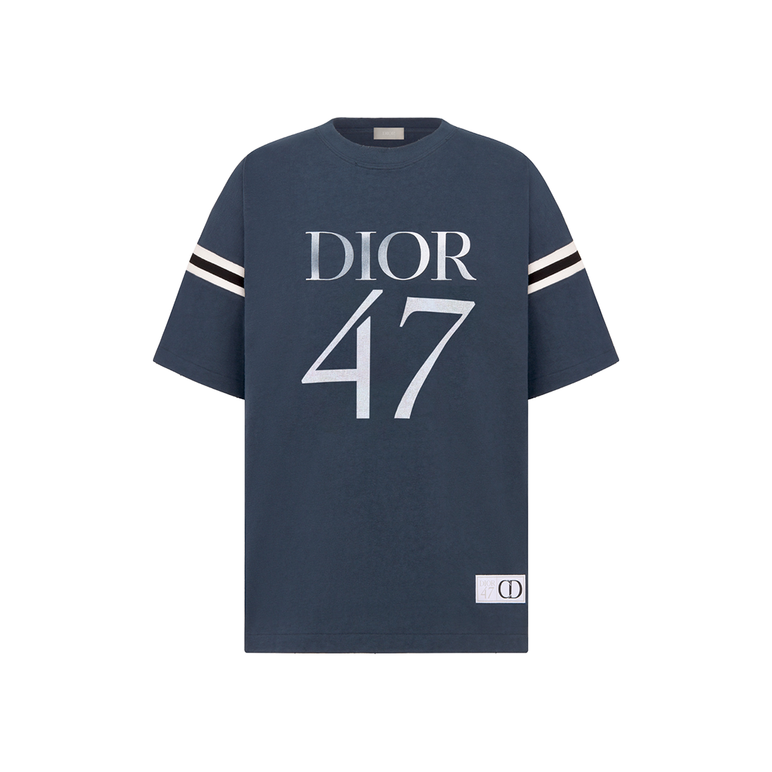 Dior Oversized Slub Jersey T-Shirt Blue 상세 이미지 1