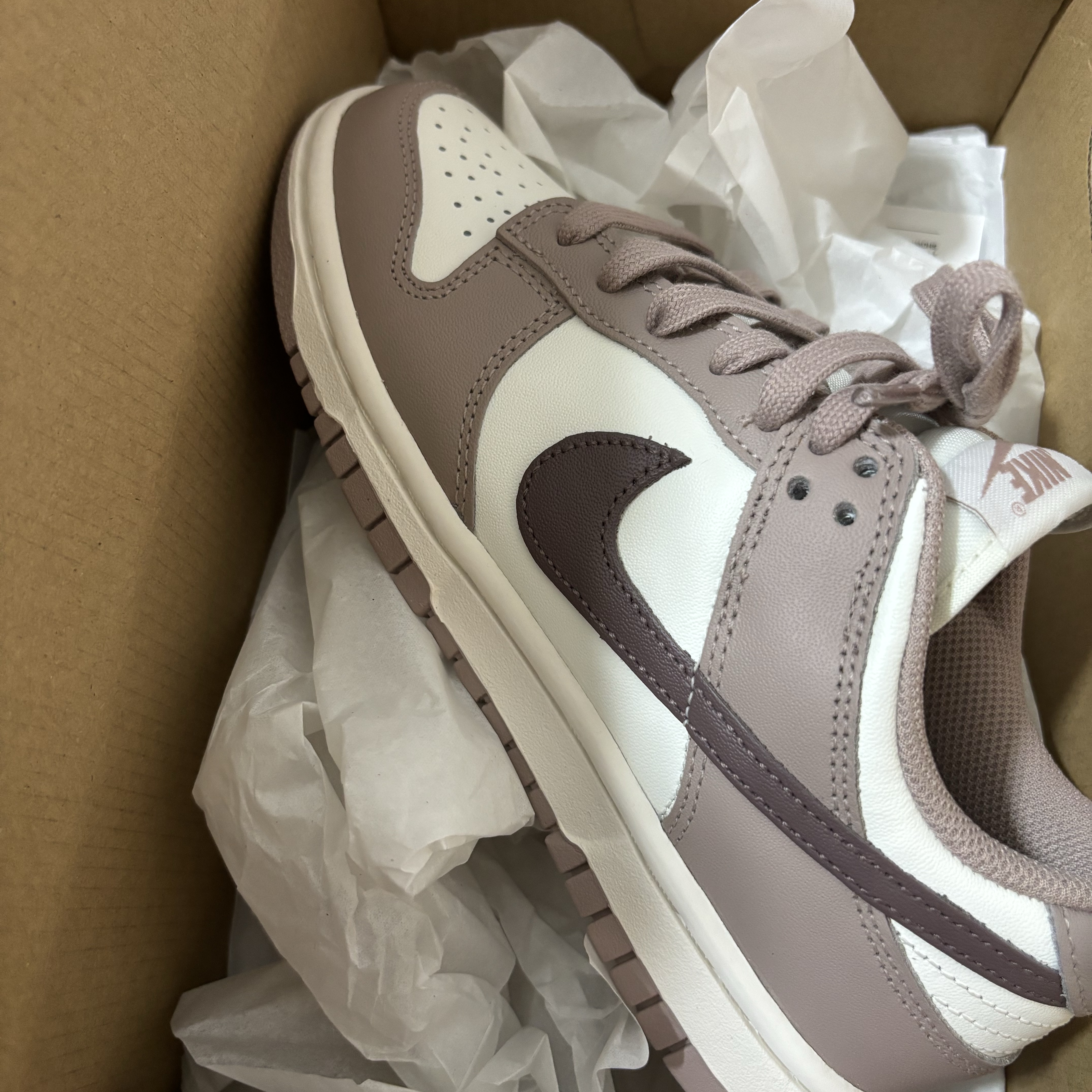 (W) Nike Dunk Low Sail Diffused Taupe 착용 스타일