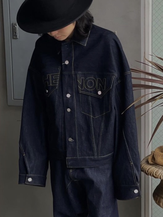 Fumito Ganryu x Phenomenon Graffiti Denim Jacket Indigo 착용 스타일 - 1