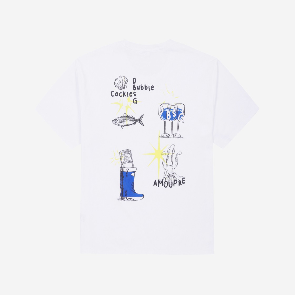 AMOUPRE DBSG X Bubble&Cockles T-Shirt Ver.2 White 상세 이미지 2