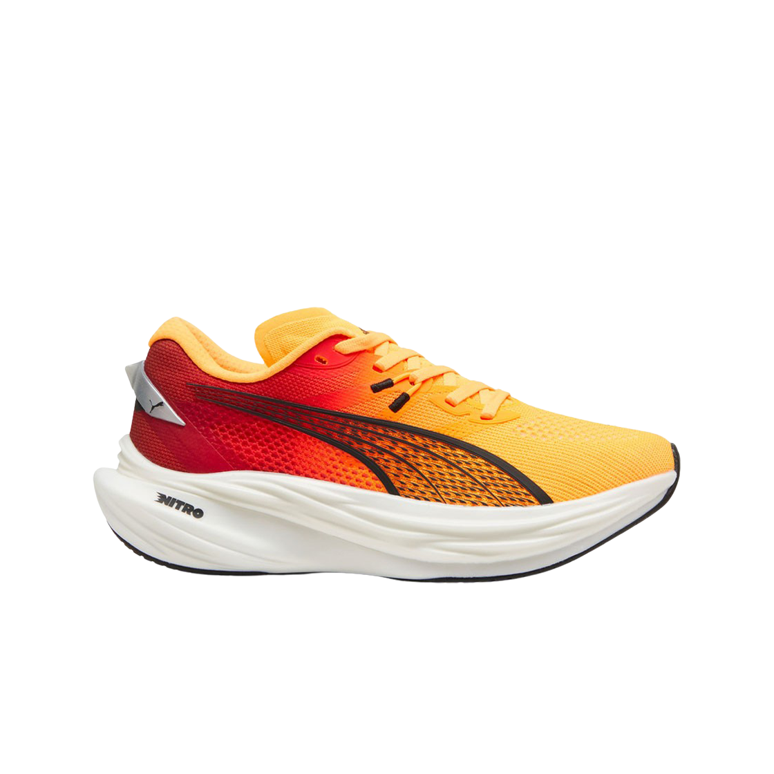 (W) 푸마 디비에이트 나이트로 3 페이드 선 스트림 선셋 글로우((W) Puma Deviate Nitro 3 Fade Sun Stream Sunset Glow)