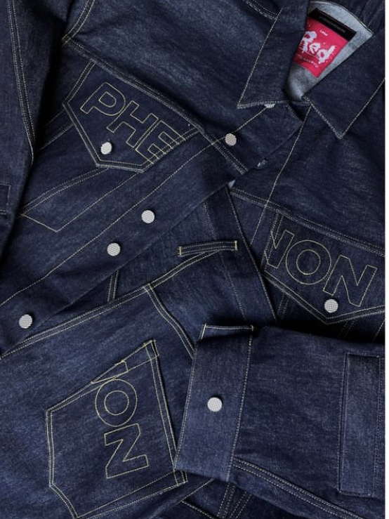 Fumito Ganryu x Phenomenon Graffiti Denim Jacket Indigo 착용 스타일 - 3