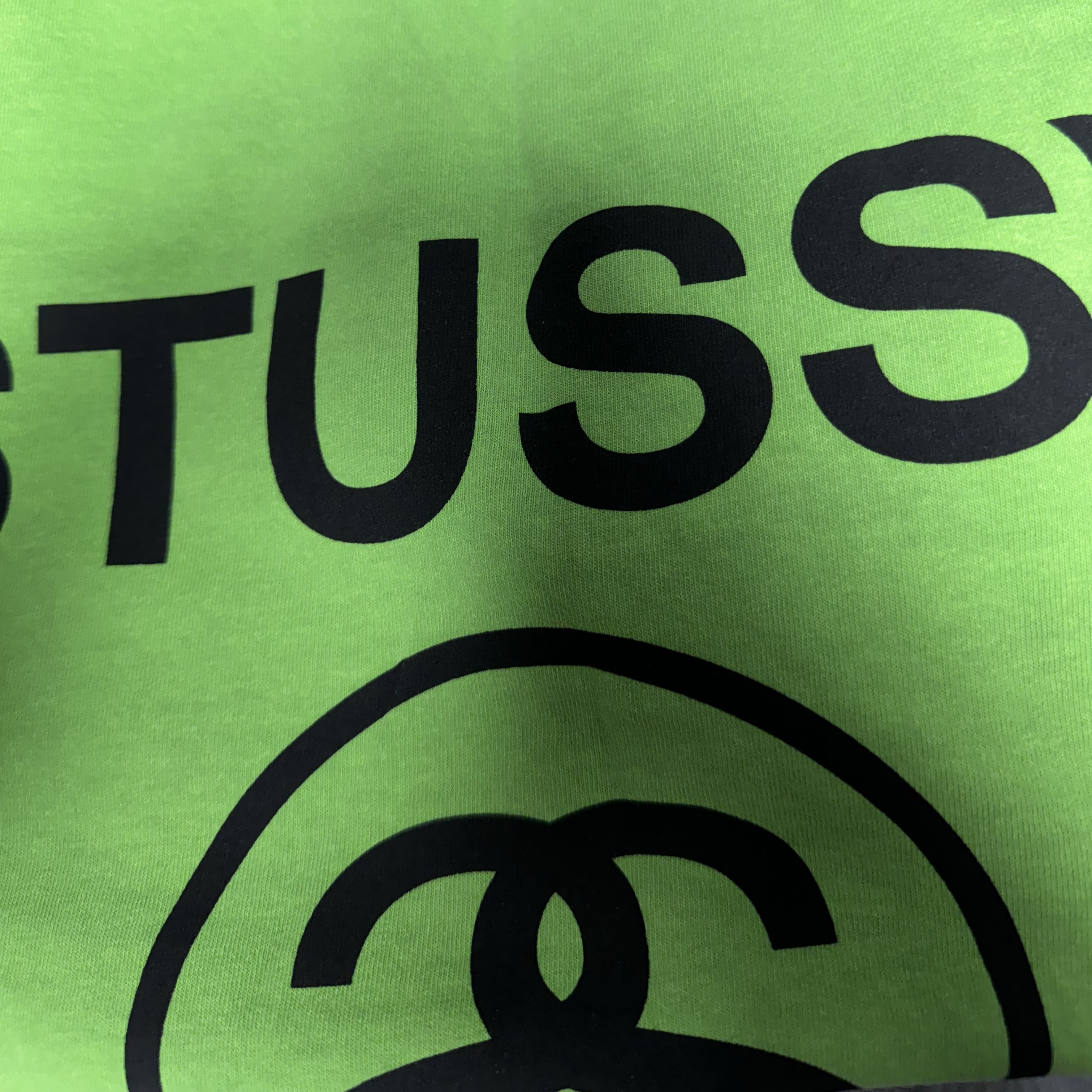 Stussy Pigment Dyed Stussy No.4 T-Shirt Green 착용 스타일