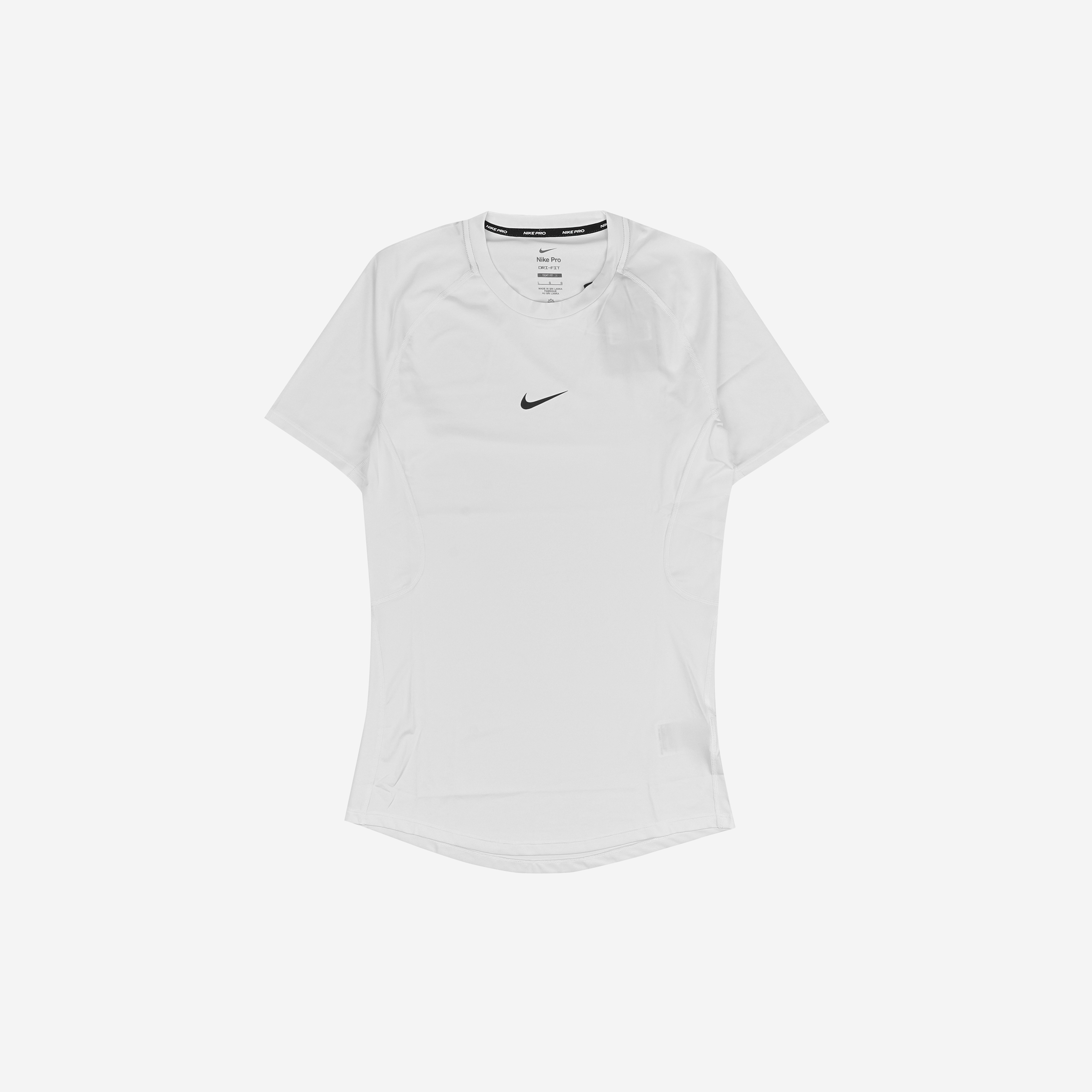 Nike Pro Dri-Fit Tight Short Sleeve Fitness Top White - Asia