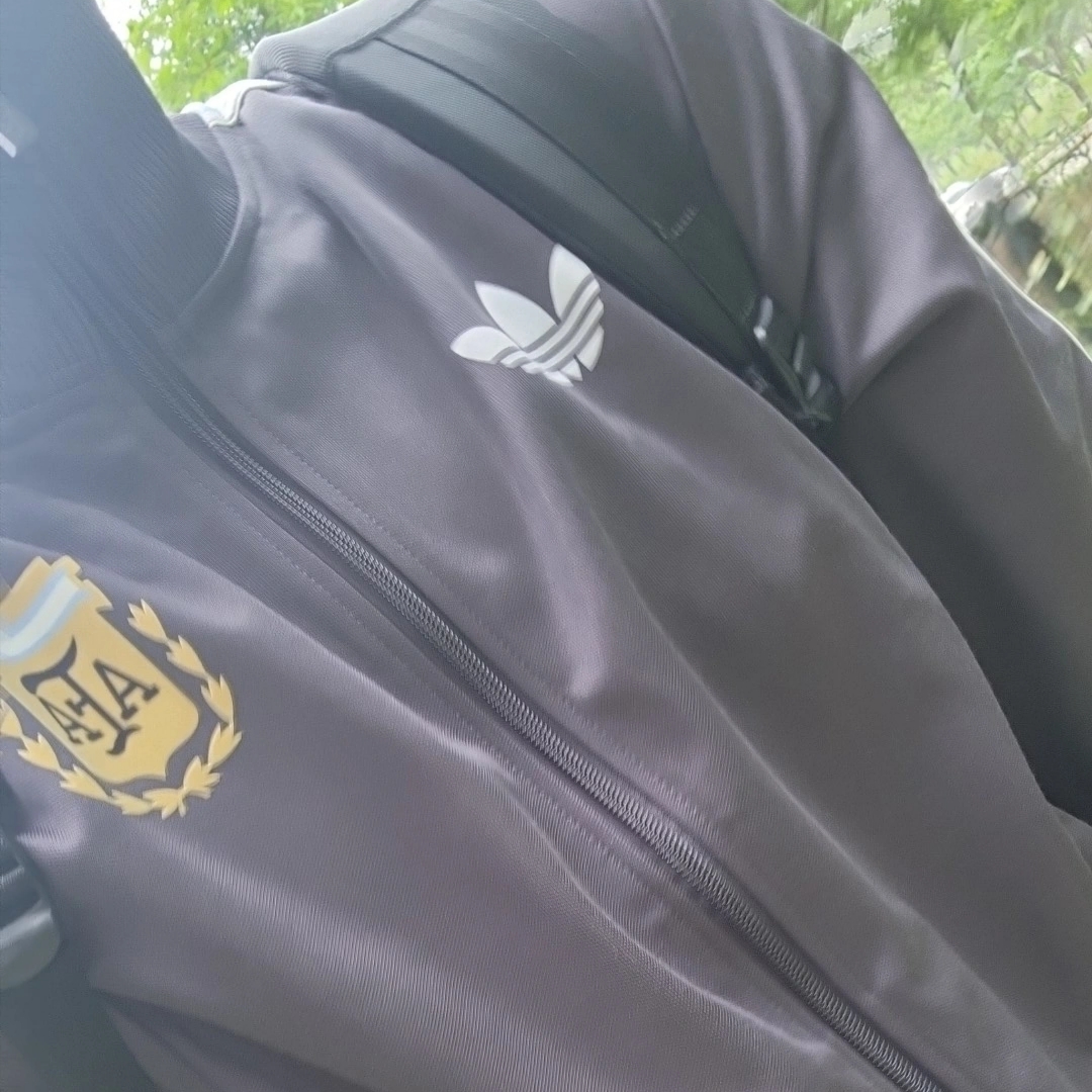 Adidas Argentina Beckenbauer Track Top Utility Black - KR Sizing 착용 스타일