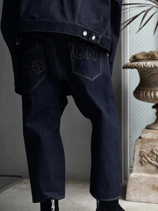 Fumito Ganryu x Phenomenon Graffiti Denim Jacket Indigo 착용 스타일 - 2