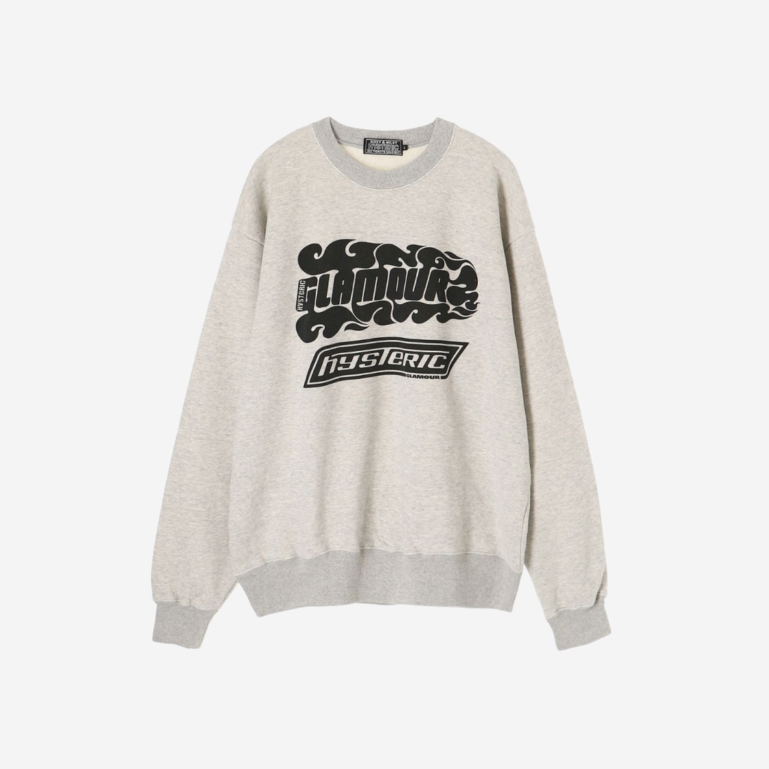 Hysteric Glamour Fire Logo Sweatshirt Top Gray 상세 이미지 1