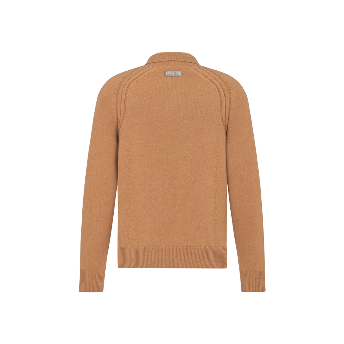 Dior Icons Cashmere Jersey Long-Sleeved Polo Shirt Brown 상세 이미지 2