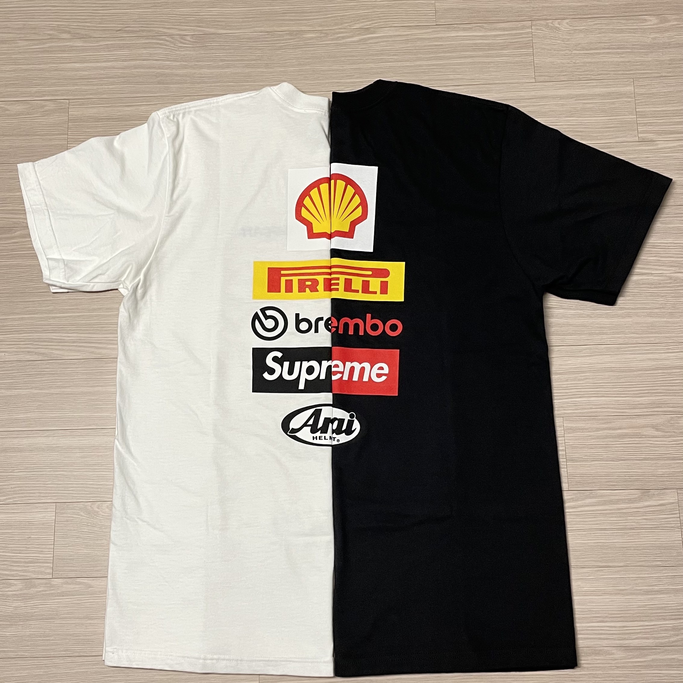 Supreme x Ducati Logos T-Shirt Black - 24SS, Supreme x Ducati Logos T-Shirt White - 24SS 착용 스타일