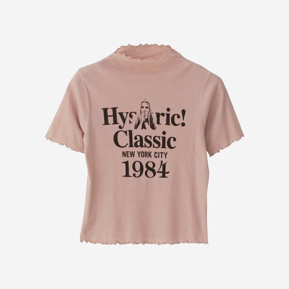 (W) Hysteric Glamour Classic 1984 High Neck T-Shirt Pink 상세 이미지 1