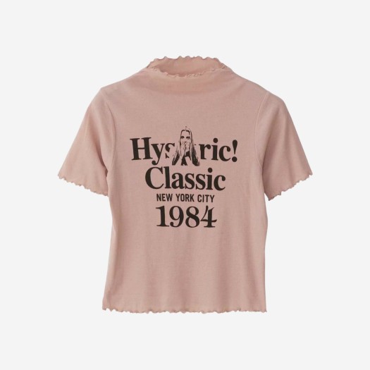 (W) 히스테릭 글래머 클래식 1984 하이 넥 티셔츠 핑크