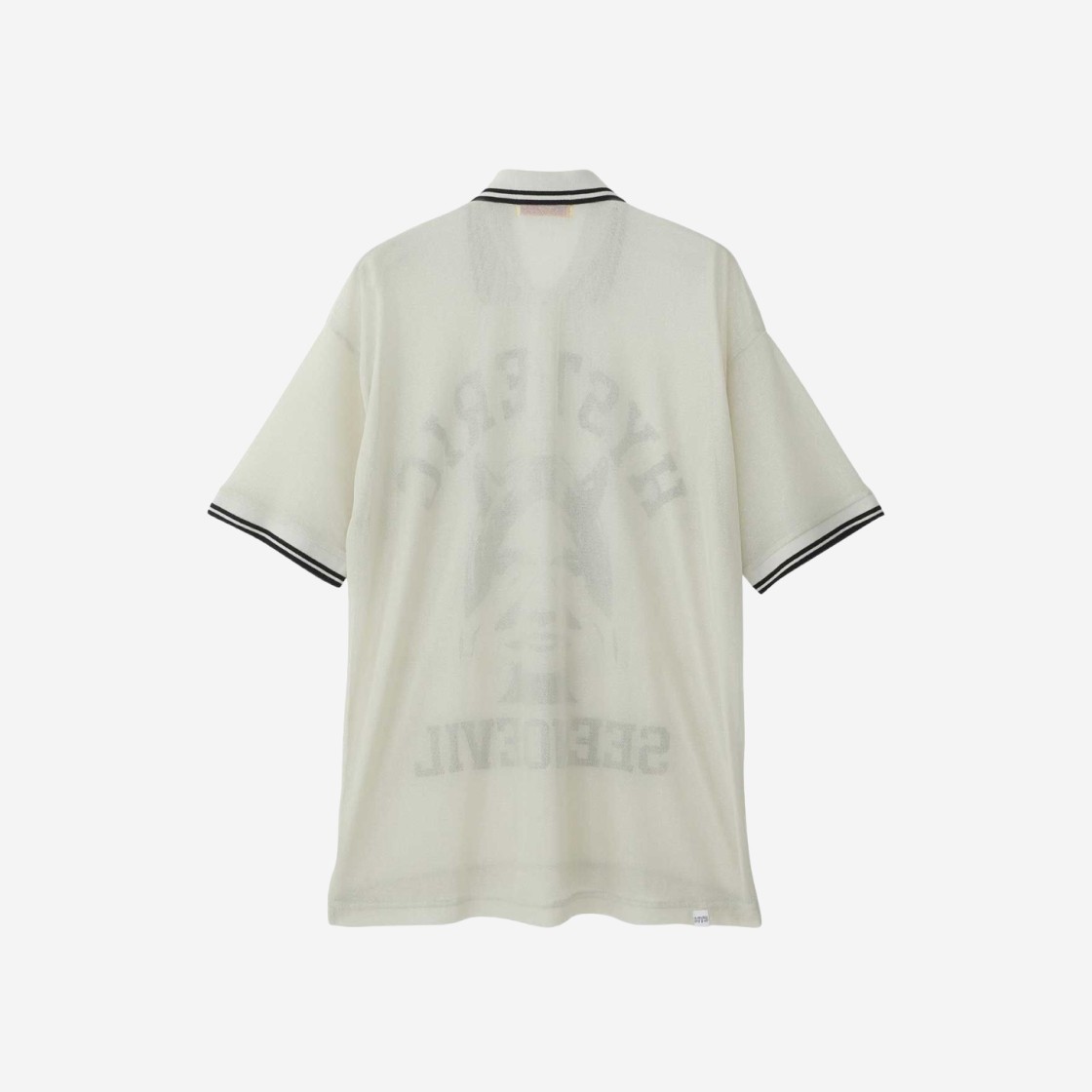 (W) Hysteric Glamour See No Evil Mesh Polo Shirt White 상세 이미지 2