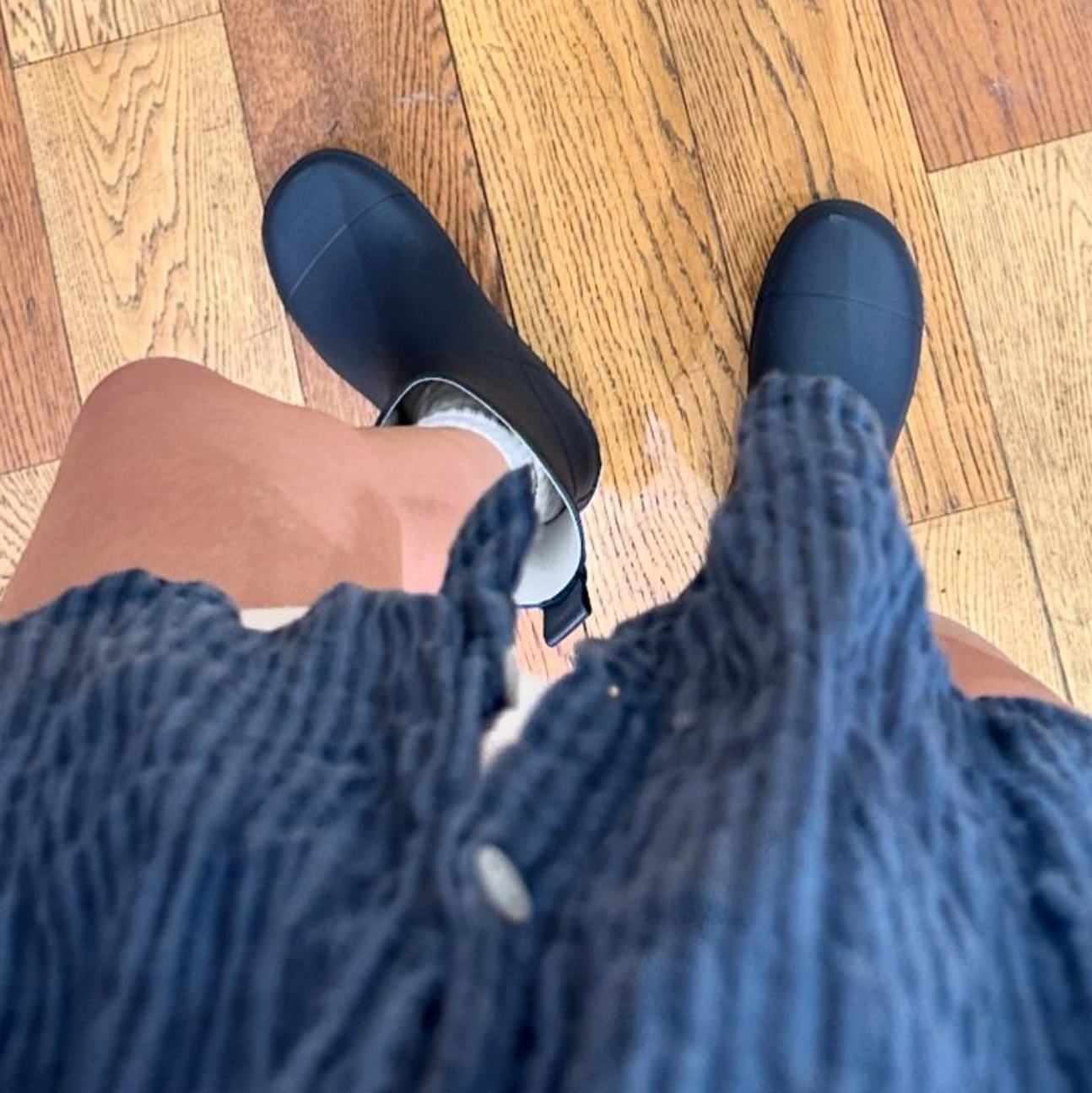 Bensimon BSM Rain Boots Low Midnight Navy, Bensimon BSM Rain Boots Low Cloud Grey 착용 스타일