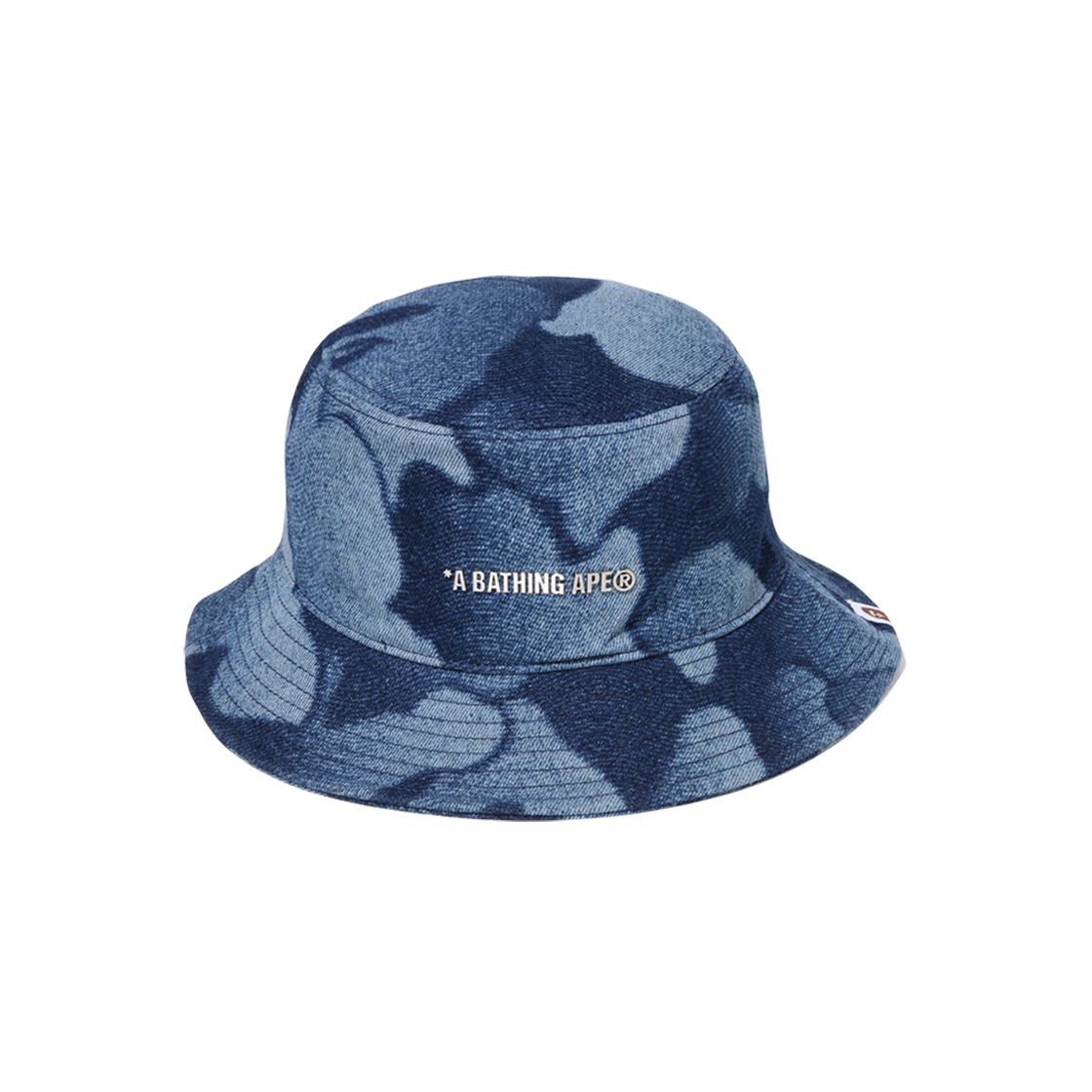 BAPE Rainbow Jacquard Metal Logo Pin Bucket Hat Denim 상세 이미지 1