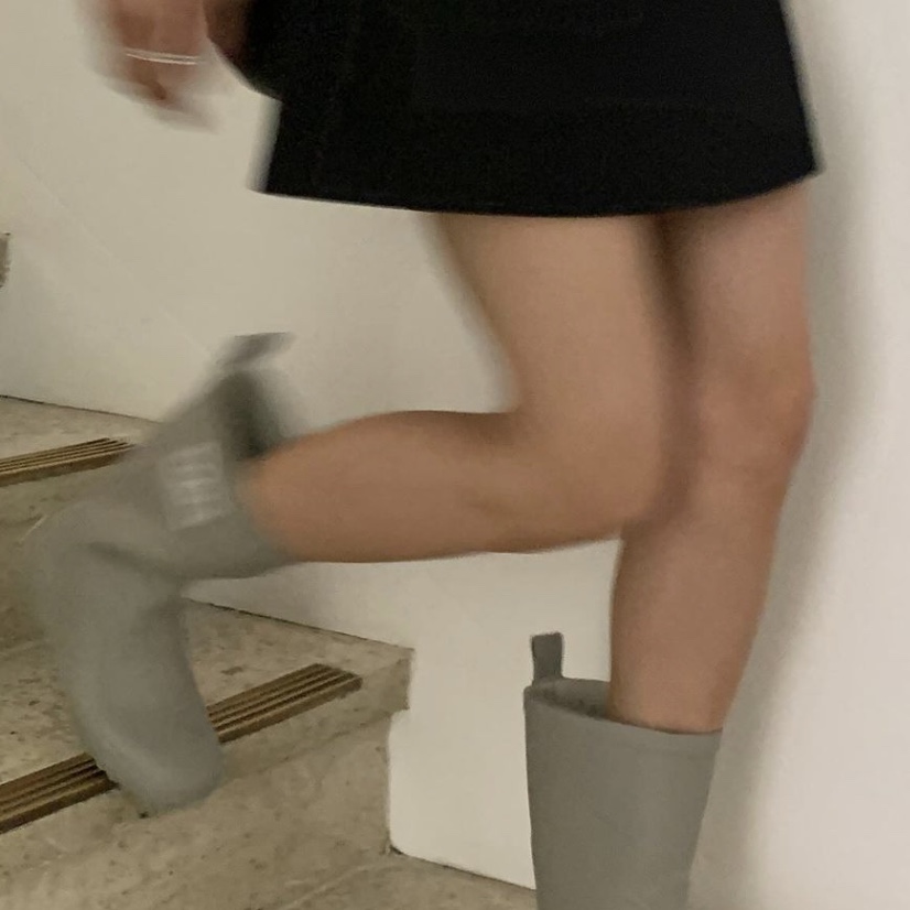 Bensimon BSM Rain Boots Mid Midnight Navy, Bensimon BSM Rain Boots Mid Cloud Grey 착용 스타일
