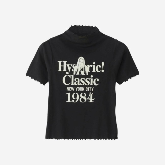 (W) 히스테릭 글래머 클래식 1984 하이 넥 티셔츠 블랙