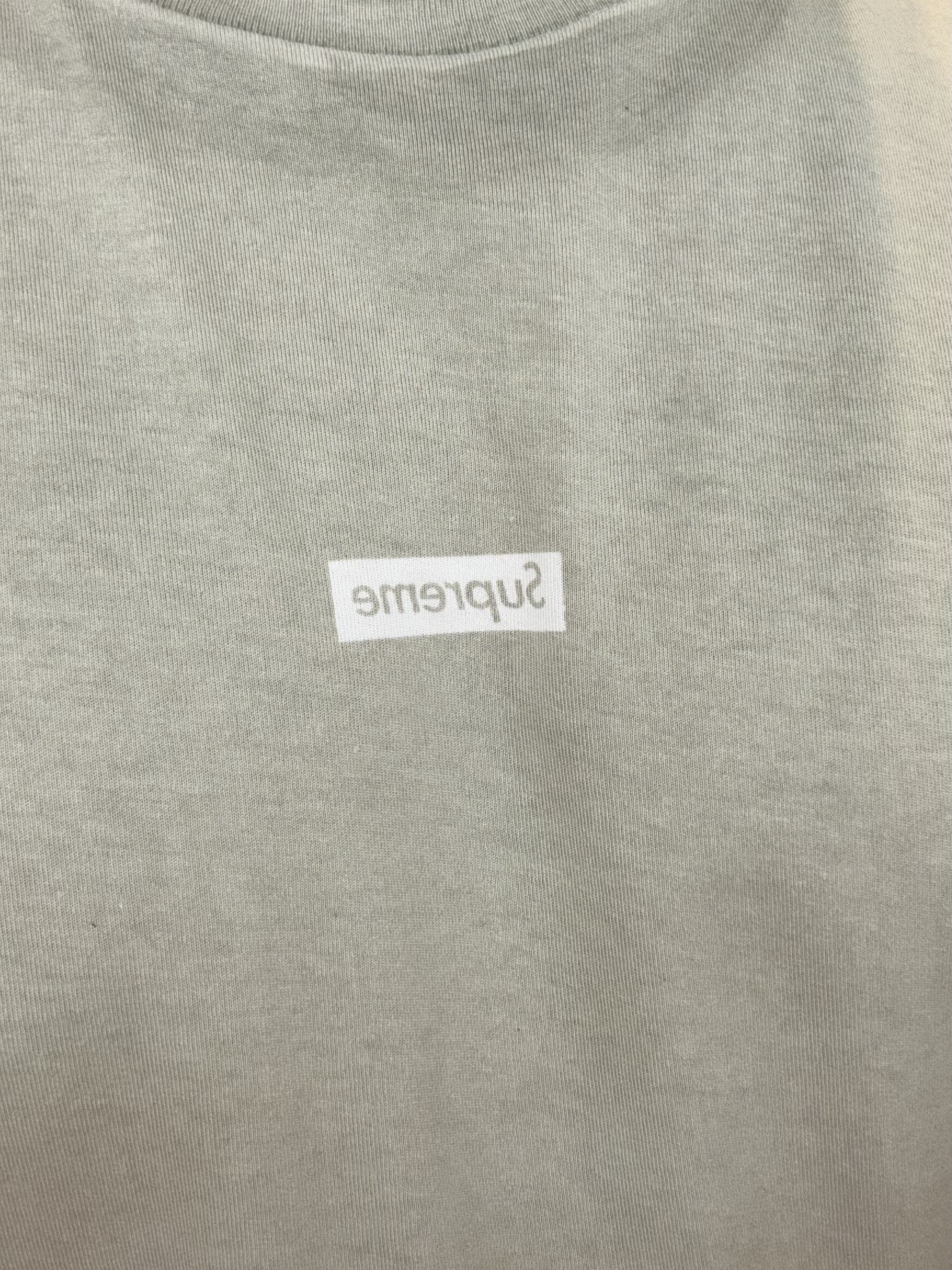 Supreme Overprint Small Box S/S Top Grey - 24SS 착용 스타일 - 2