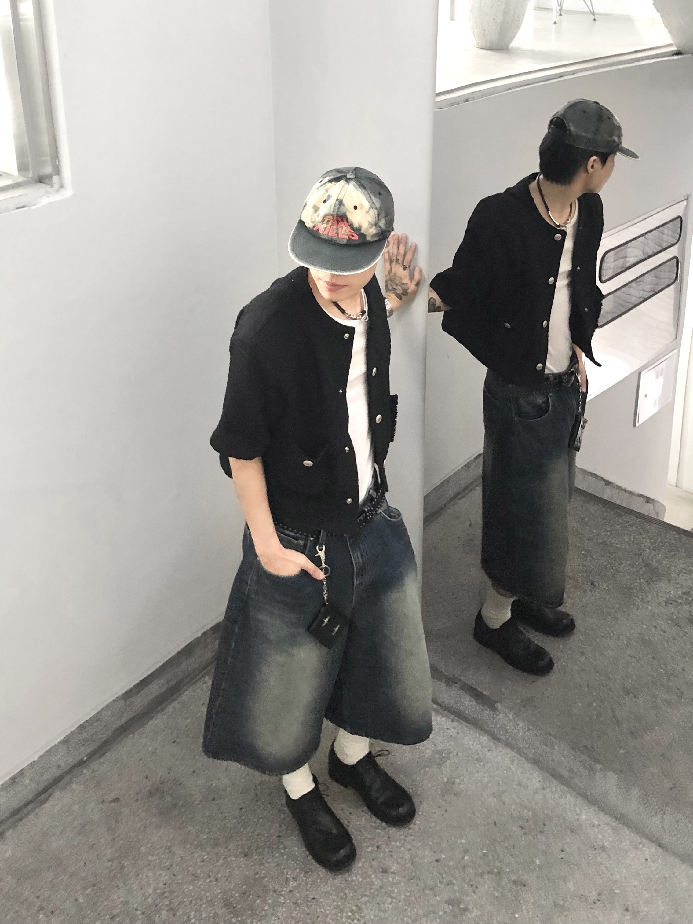 Gallery Dept. ATK Sun Faded Cap Sun Faded Black, For Appeal Sparkle Star Card Wallet Black 착용 스타일 - 4
