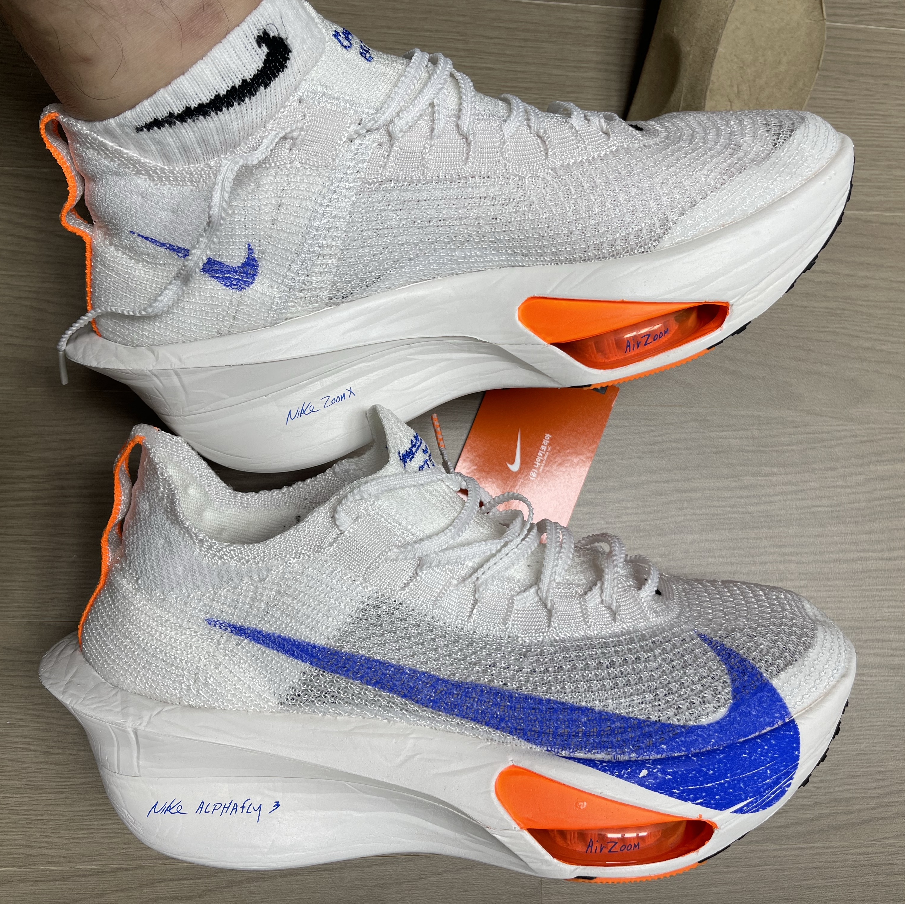 Nike Air Zoom Alphafly Next% 3 Blueprint 착용 스타일