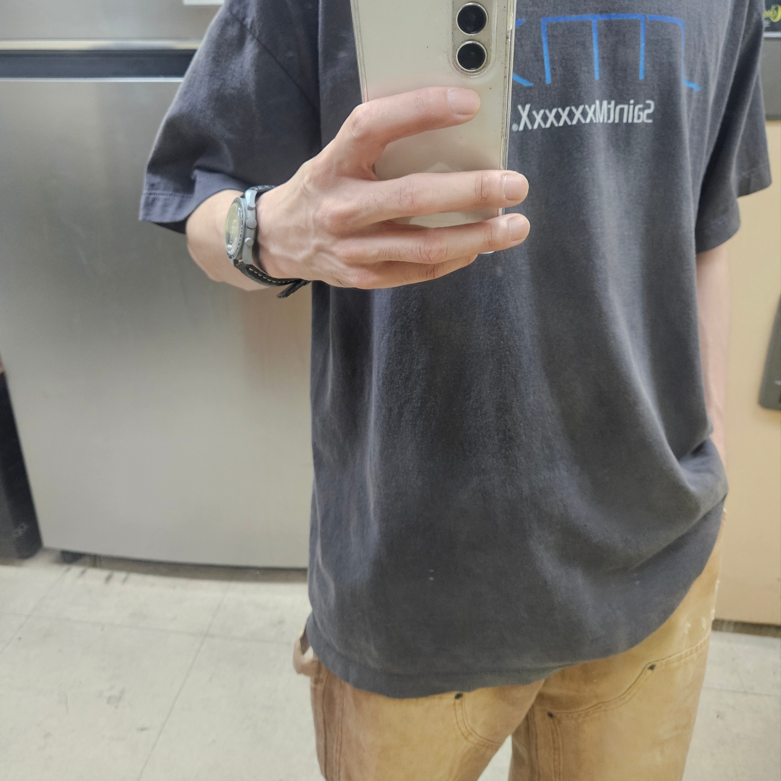 Saint Mxxxxxx SMX S/S T-Shirt Black - 24SS 착용 스타일 - 3