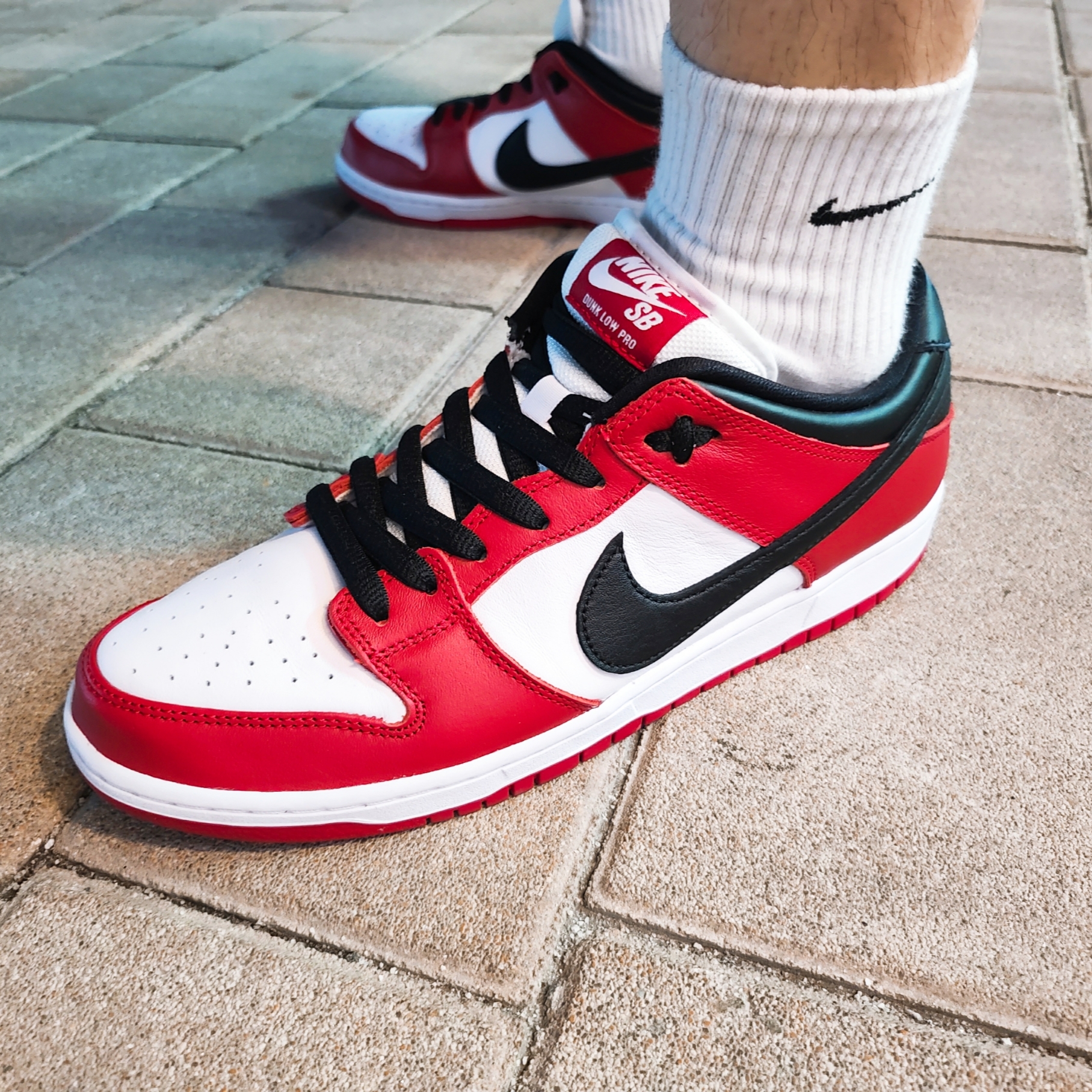 Nike SB Dunk Low Pro Chicago, Essentials 1977 Shorts Light Oatmeal - 22SS 착용 스타일 - 2