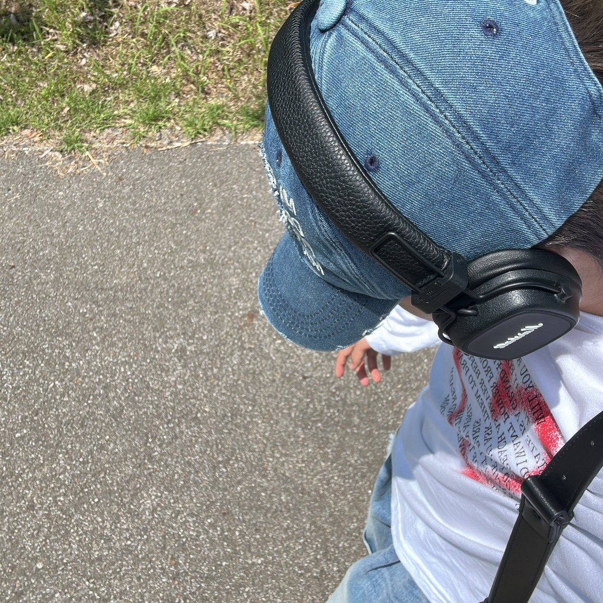 Millo Archive Core Denim Ball Cap Washed Blue, Marshall Major IV Black (Korean Ver.) 착용 스타일