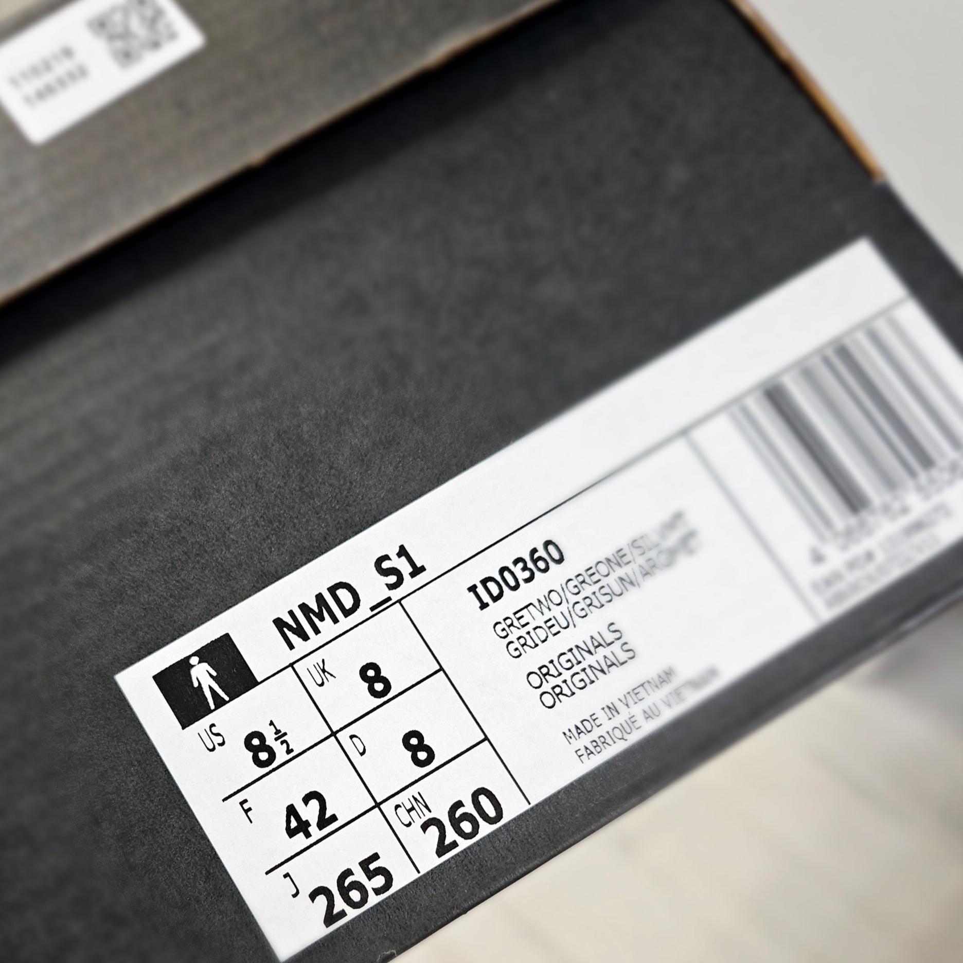 Adidas NMD S1 Grey Two Silver Metallic 착용 스타일 - 1