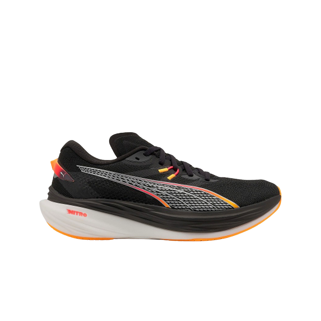 푸마 디비에이트 나이트로 3 와이드 블랙 선셋 글로우(Puma Deviate Nitro 3 Wide Black Sunset Glow)