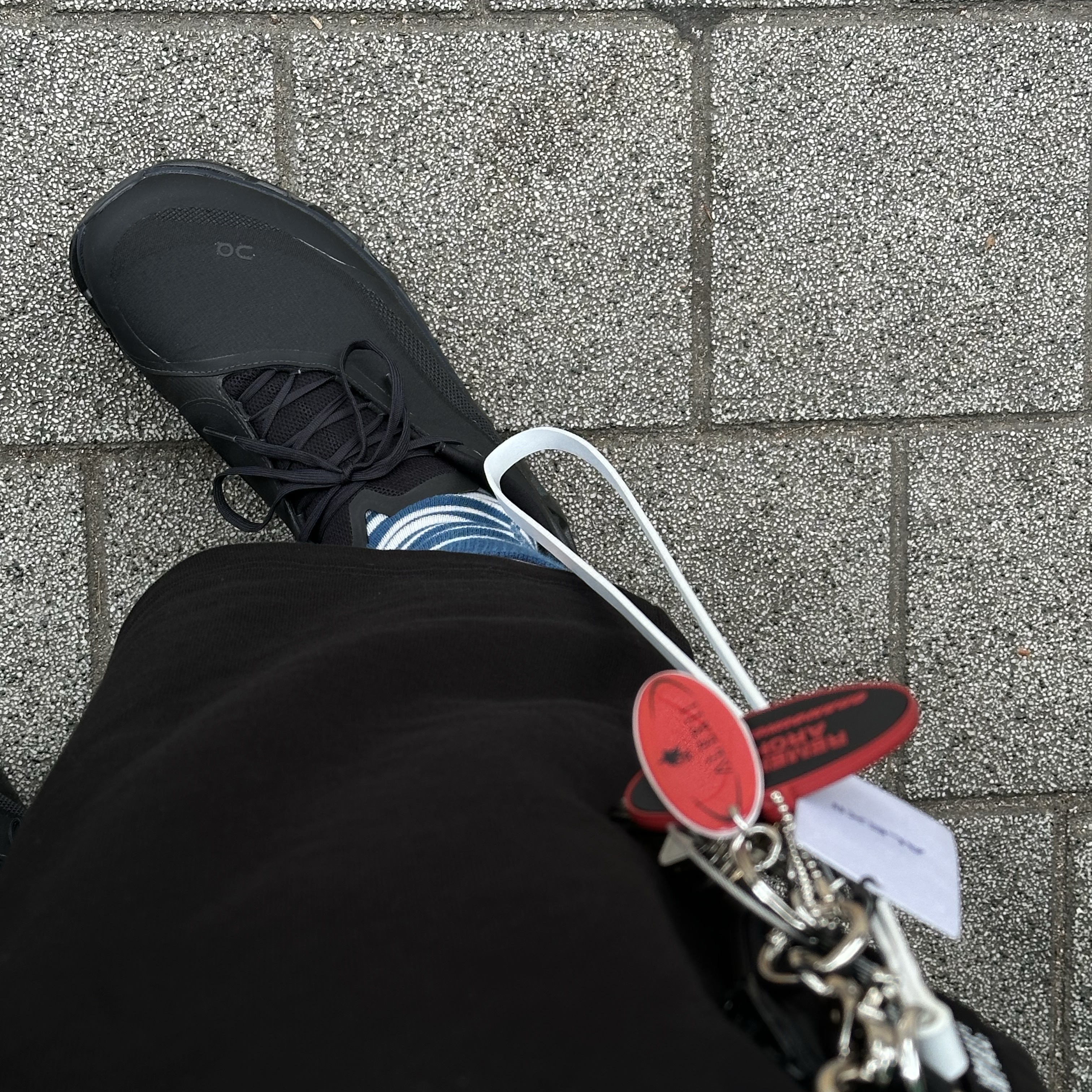 On Running x Post Archive Faction (Paf) Cloudmonster 2 Black Magnet 착용 스타일 - 1