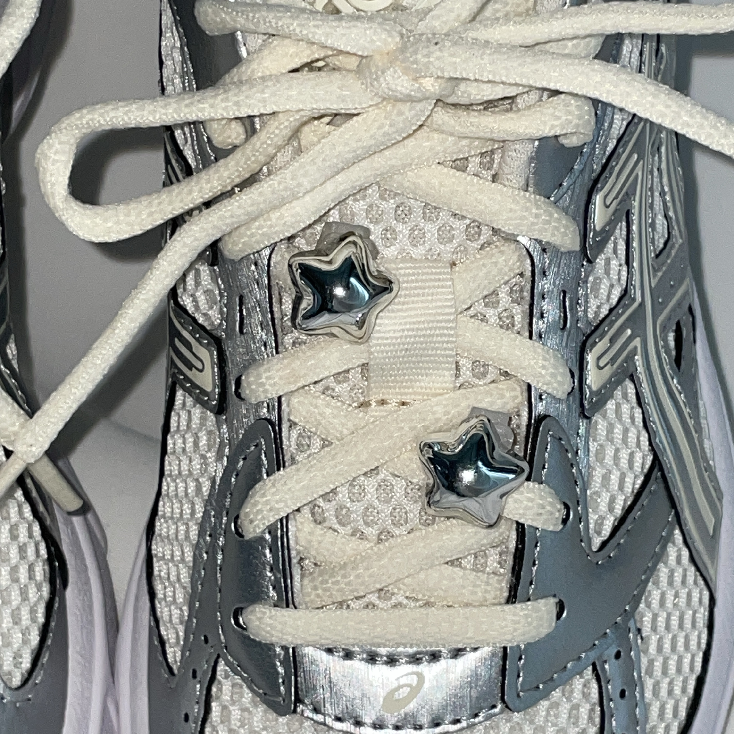 (W) Asics Gel-1130 Cream Pure Silver 착용 스타일 - 1