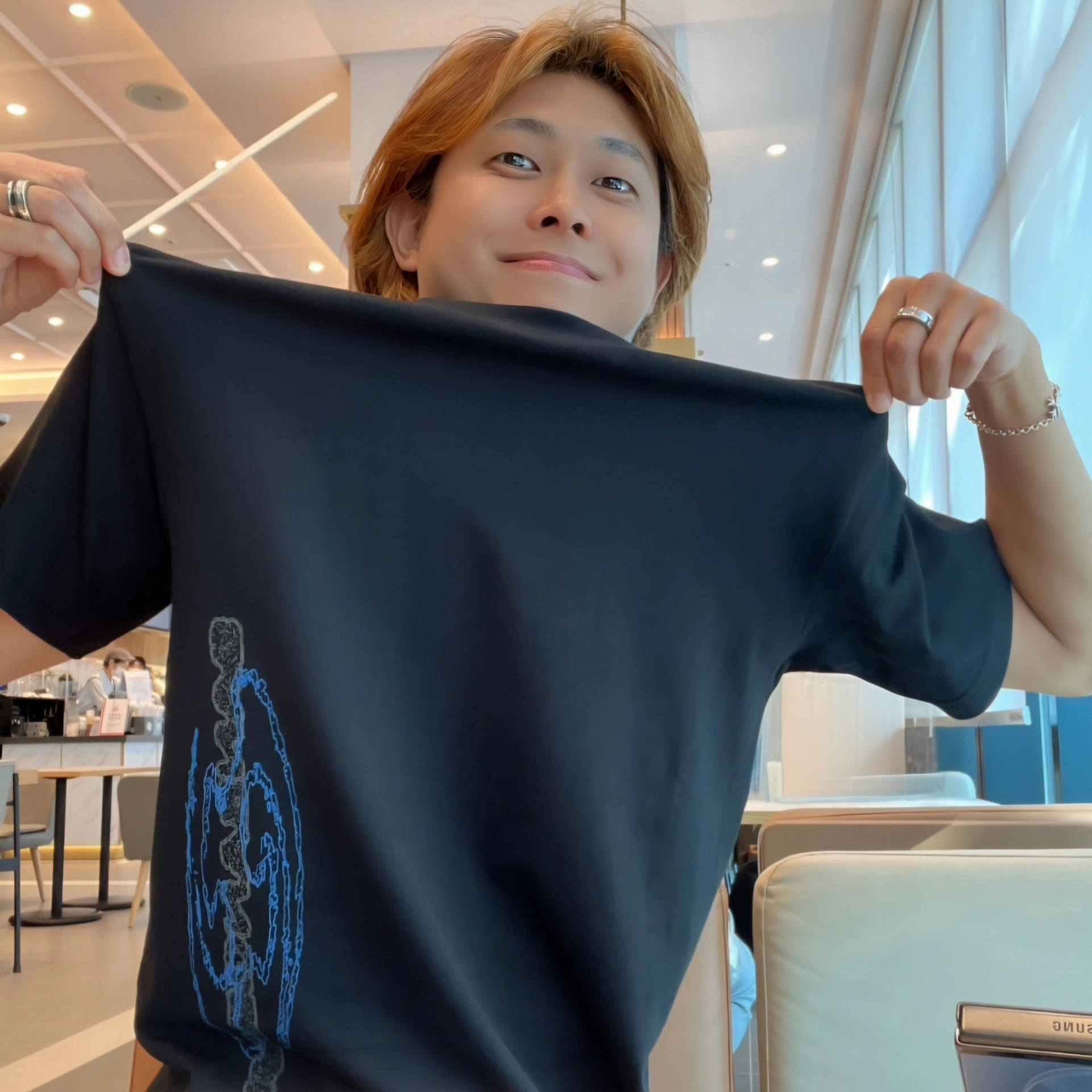 Sansan Gear Fissure T-Shirt Black - 24SS 착용 스타일 - 3