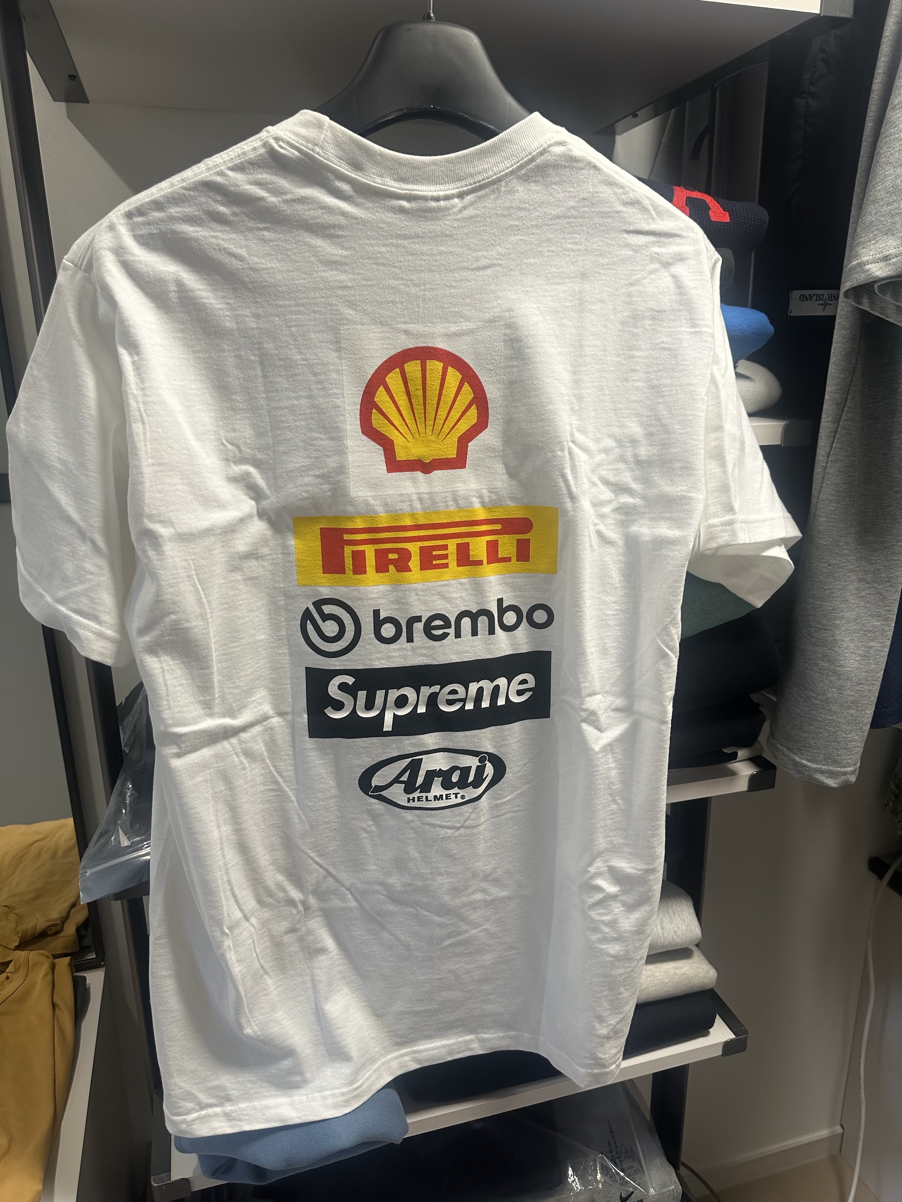 Supreme x Ducati Logos T-Shirt White - 24SS 착용 스타일 - 1