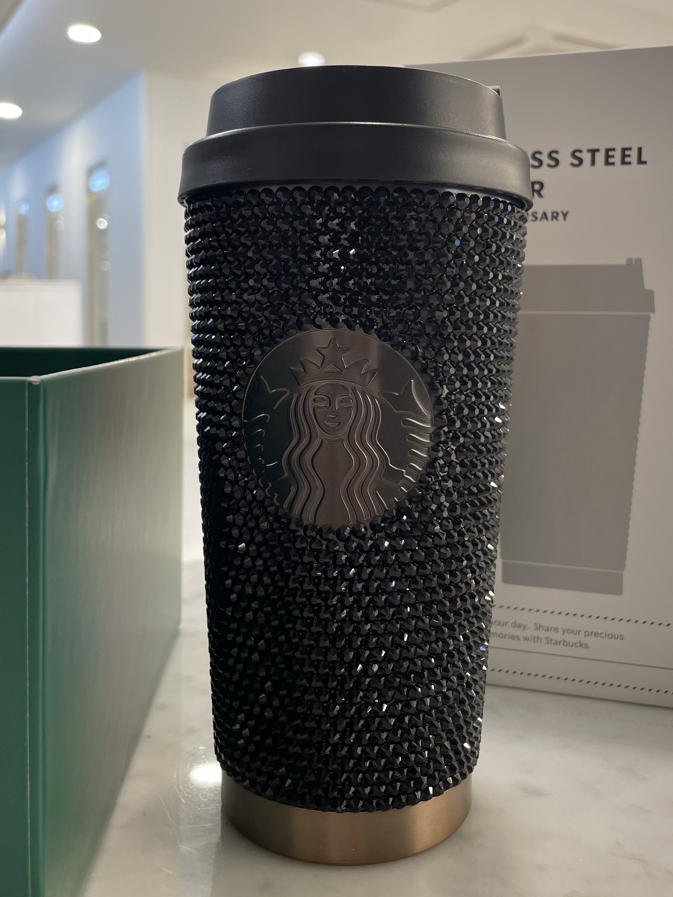 Starbucks SS 25th Anniversary Rhinestone Black Tumbler 473ml, (W) Nike Air Force 1 '07 Low White 착용 스타일 - 2