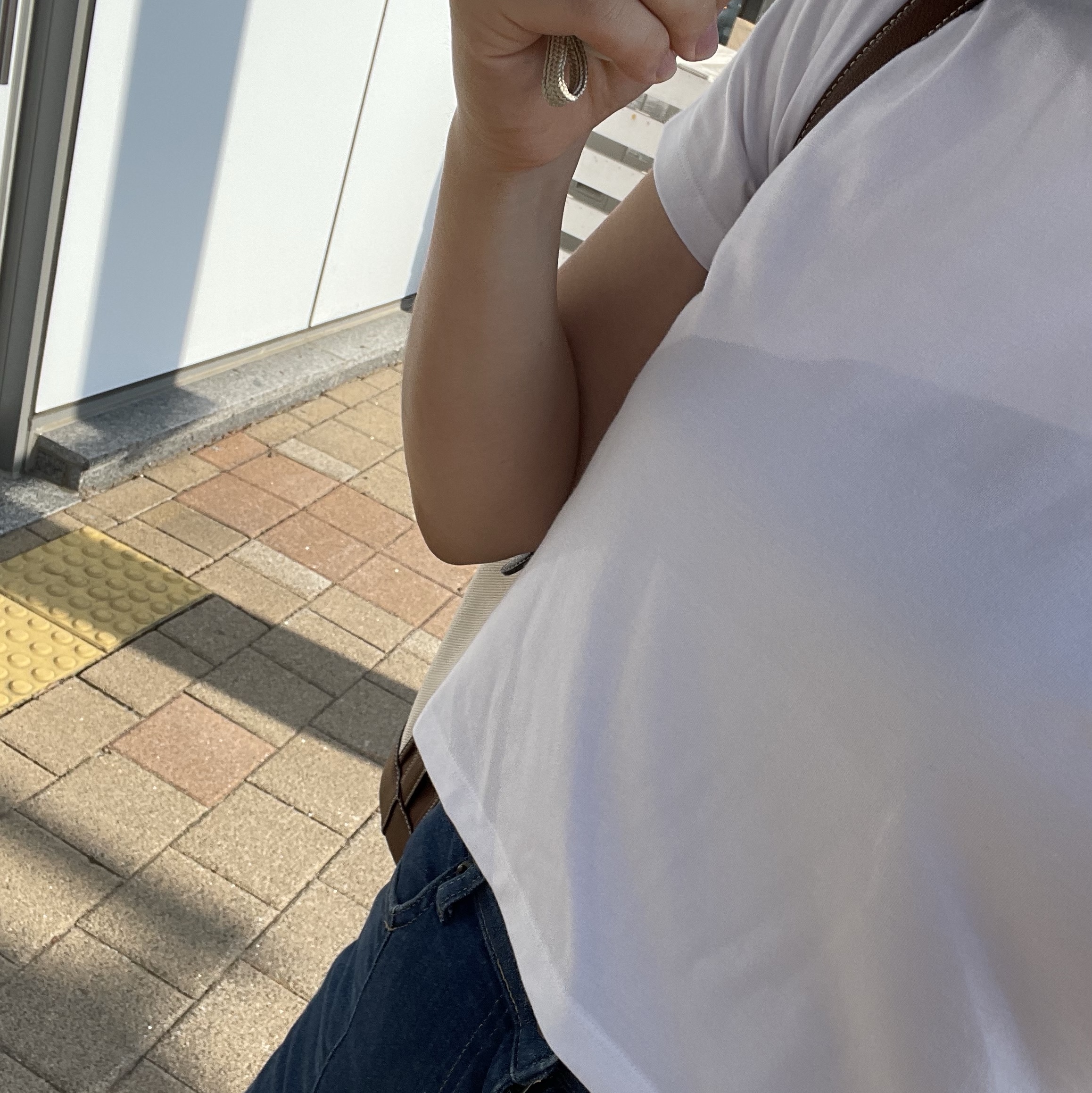 [KREAM 단독] PVCS x Bloomingtale Ribbon Cropped embroidered T-shirt White 착용 스타일