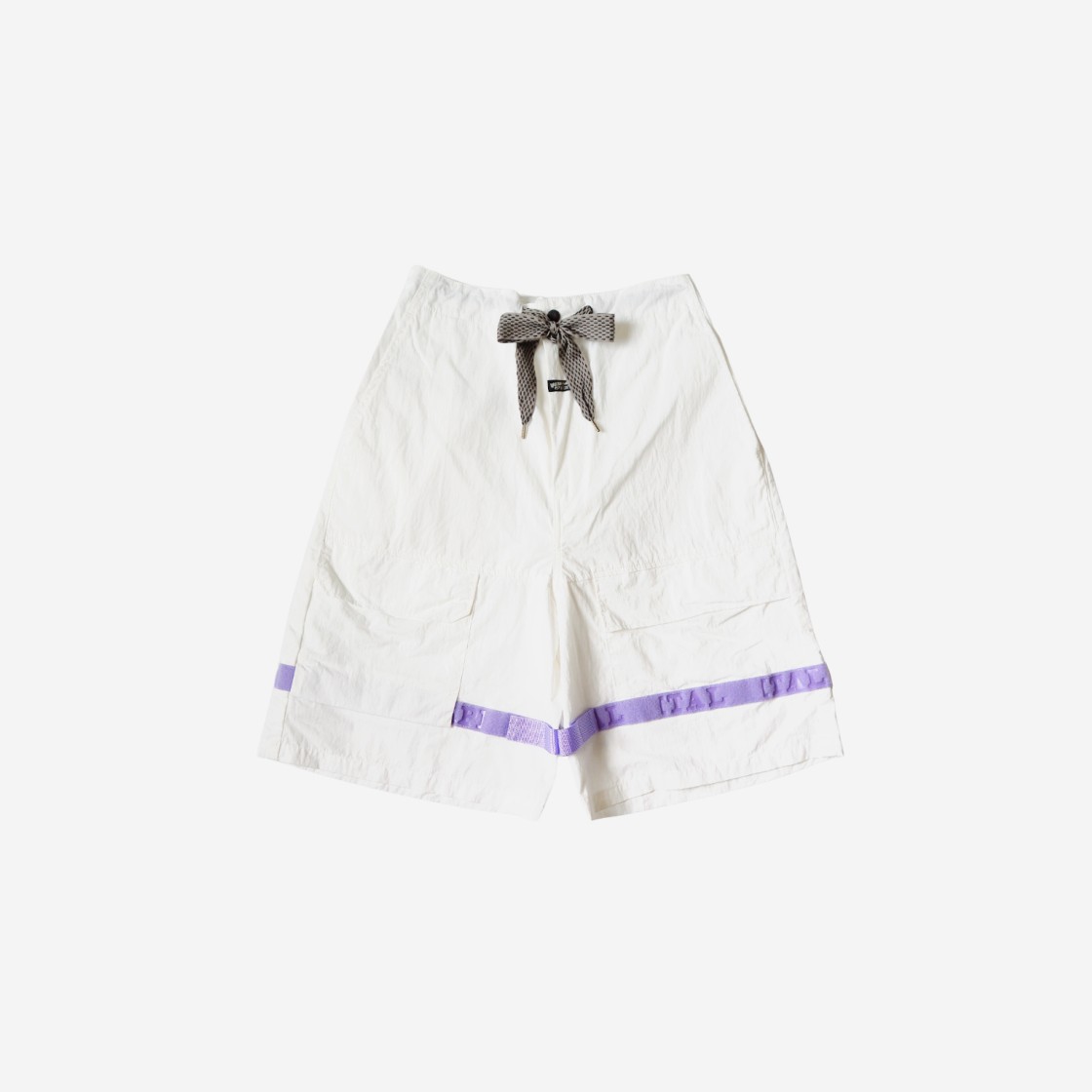 Kapital Ripstop Nouvelle Shuttle Shorts White Purple 상세 이미지 1