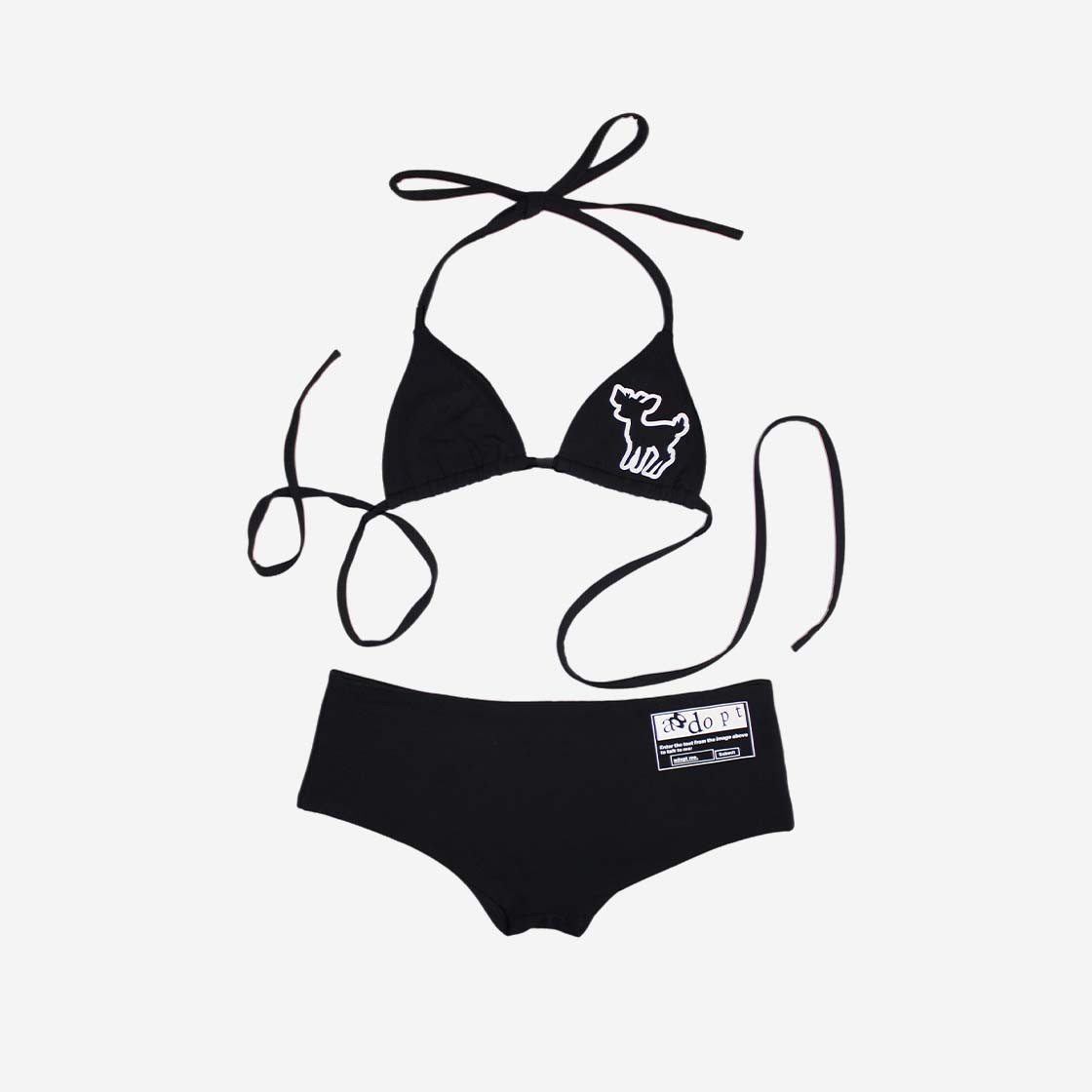 Bonnae Women Graphic Bikini Black 상세 이미지 1