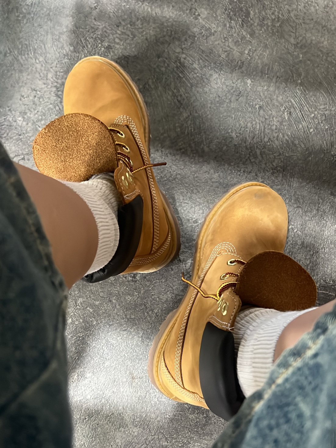(W) Timberland 6 Inch Premium Waterproof Boot Wheat Nubuck - Wide 착용 스타일 - 1