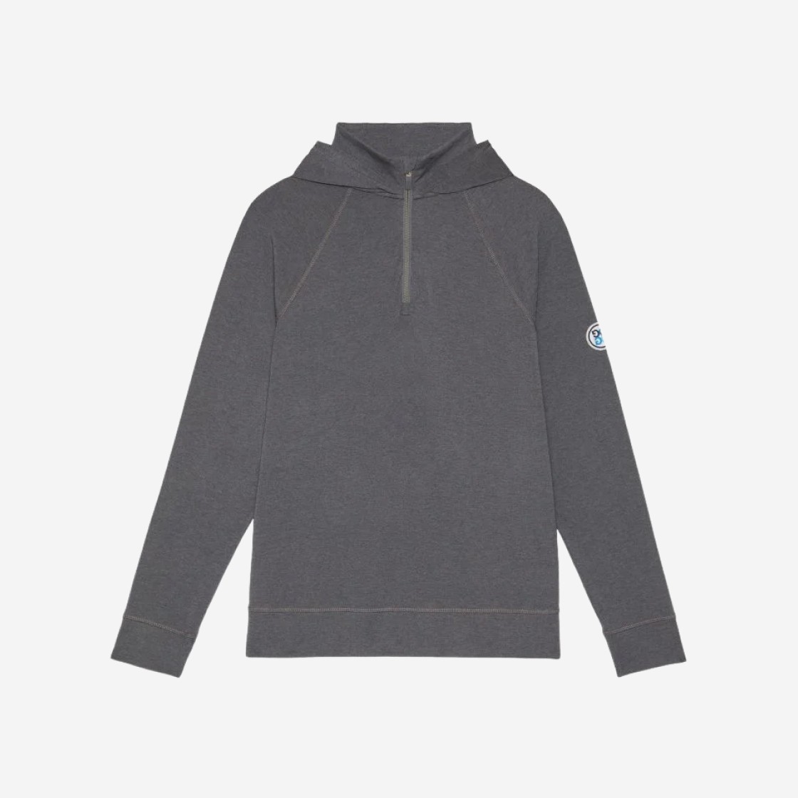 G/Fore Luxe Staple Quarter Zip Hoodie Charcoal Grey 상세 이미지 1