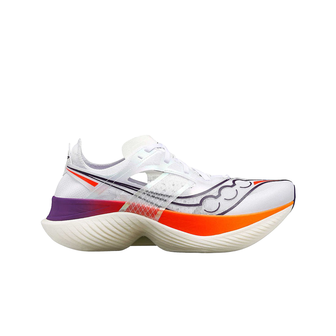 써코니 엔돌핀 엘리트 화이트 비지레드(Saucony Endorphin Elite White Vizired)