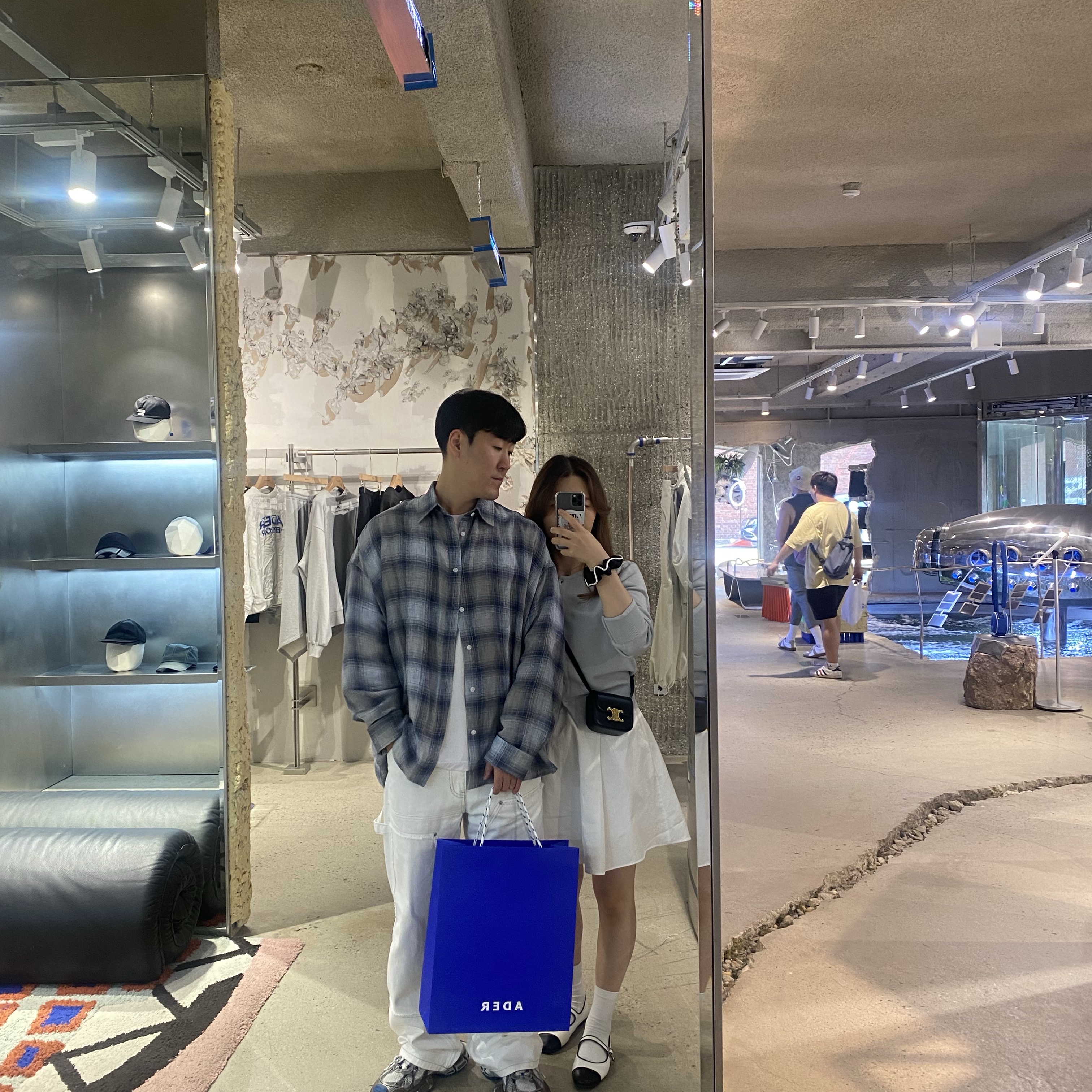 Balenciaga 3XL Sneakers Worn Out Grey White Blue, Nonnod Flexible String Check Shirt Japanese Linen Blue 착용 스타일 - 1