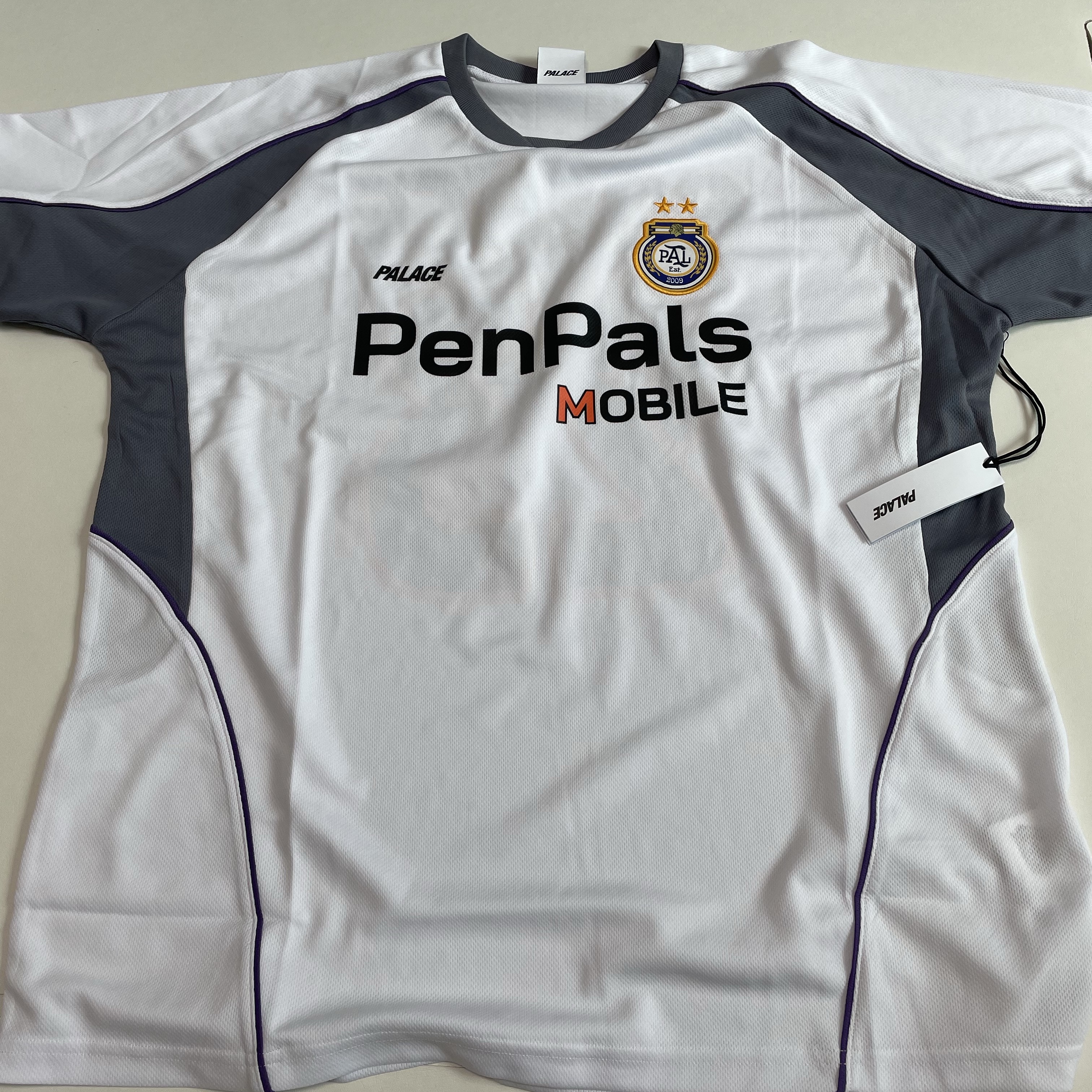 Palace Pen Pals Jersey White - 24SS 착용 스타일 - 1