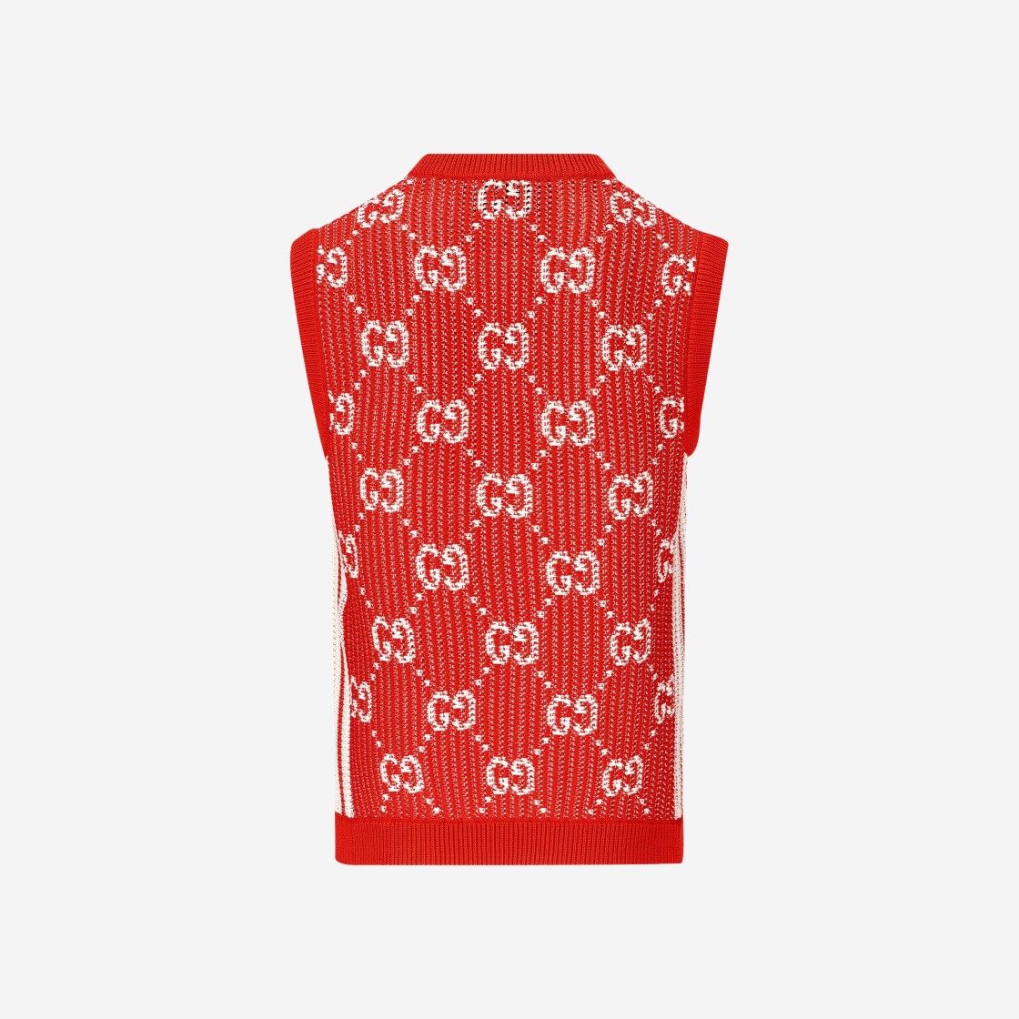 Gucci GG V-Neck Knit Vest Red 상세 이미지 2