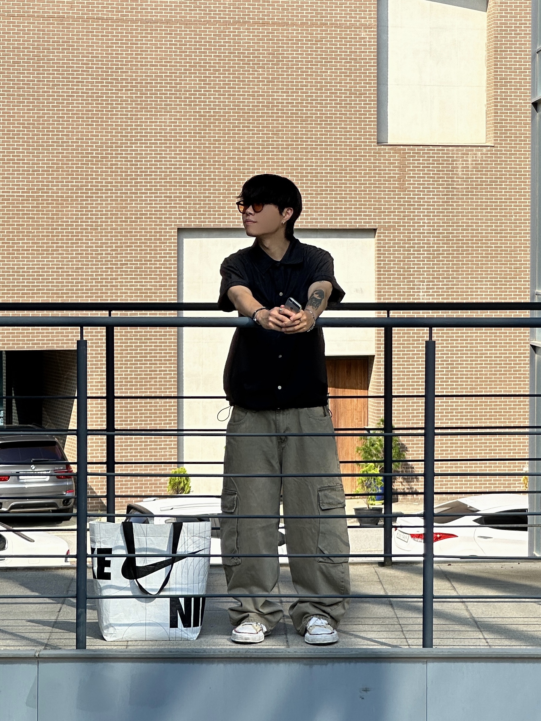 Maison Mihara Yasuhiro Peterson OG Sole Canvas Low-top Sneakers Natural 착용 스타일 - 2