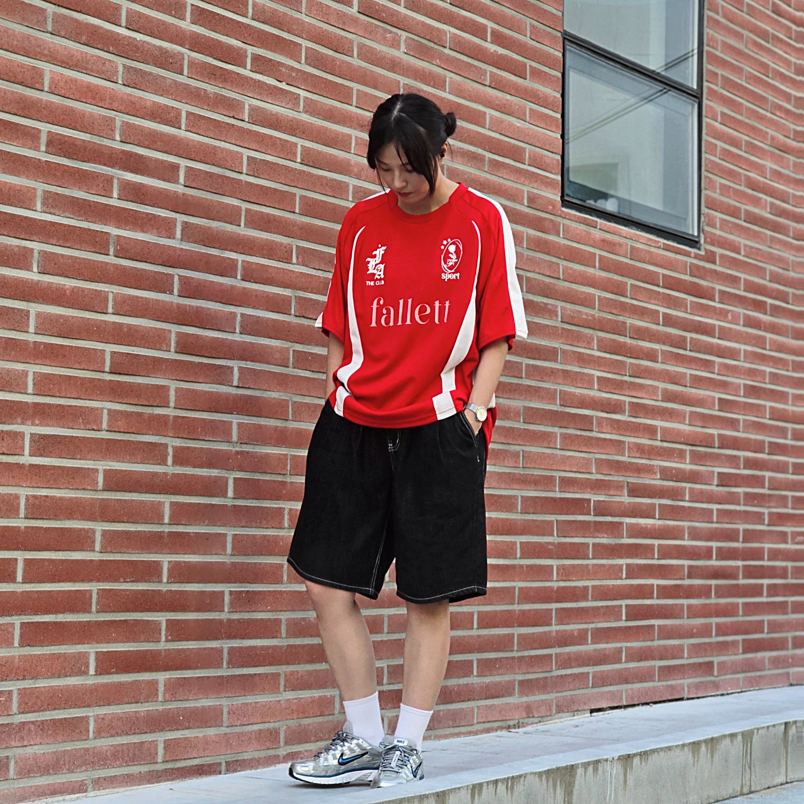 (W) Nike P-6000 Laser Blue 착용 스타일 - 1